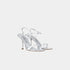 Louis Vuitton 6AM Sandal Metallic Calf Leather, Silver, Front