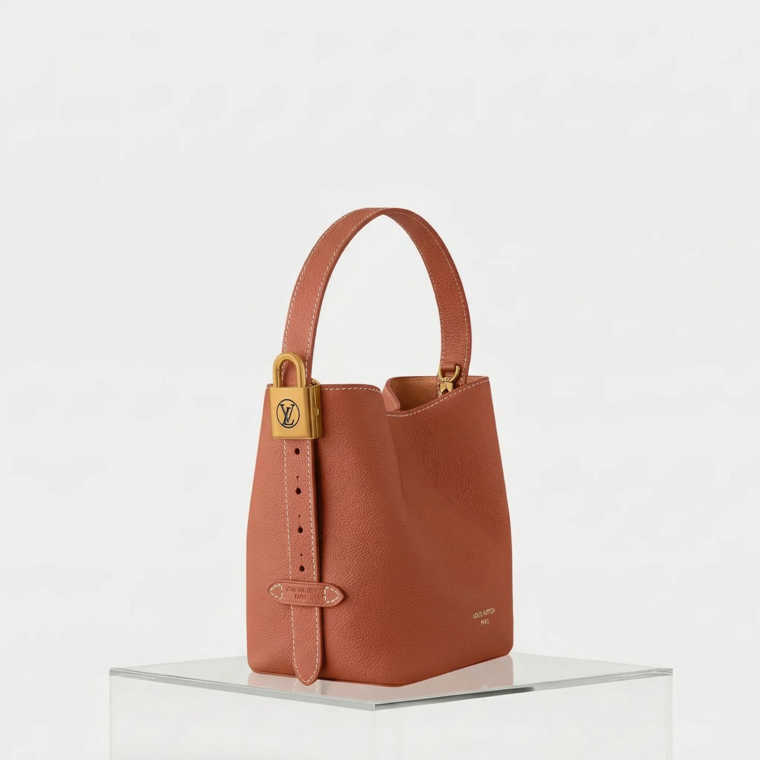 Louis Vuitton All In BB Low Key Bag, Cognac, Side