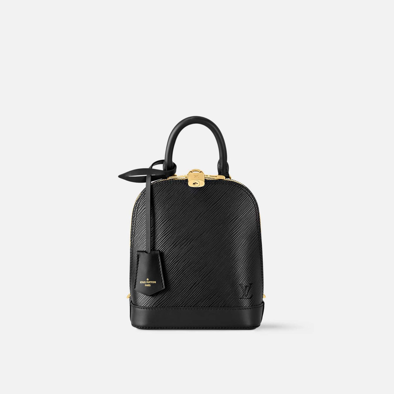 Louis Vuitton Alma Backpack Epi Leather, Black, Front