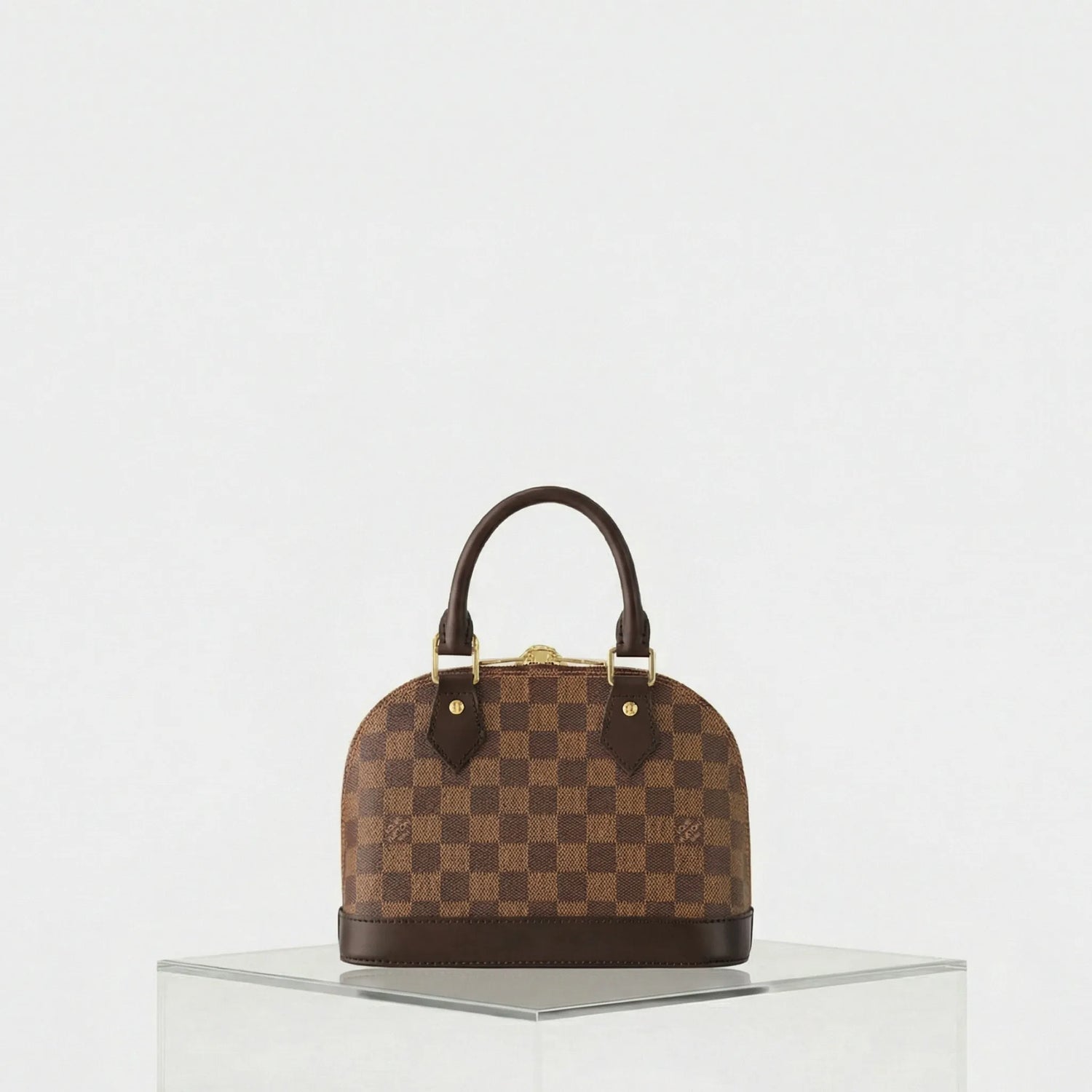 Louis Vuitton Alma BB Damier Ebene Canvas Handbag, Back