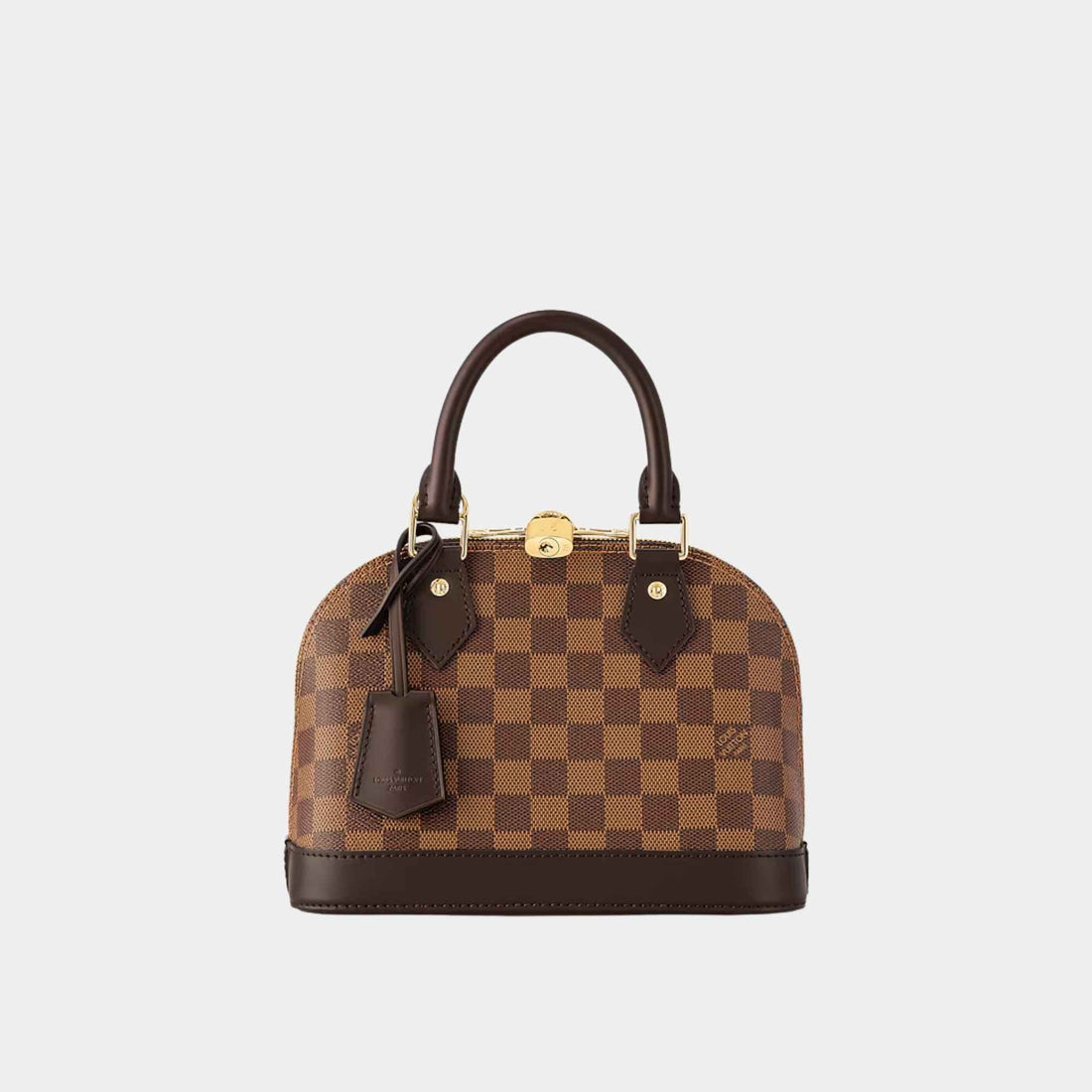 Louis Vuitton Alma BB Damier Ebene Canvas Handbag, Front