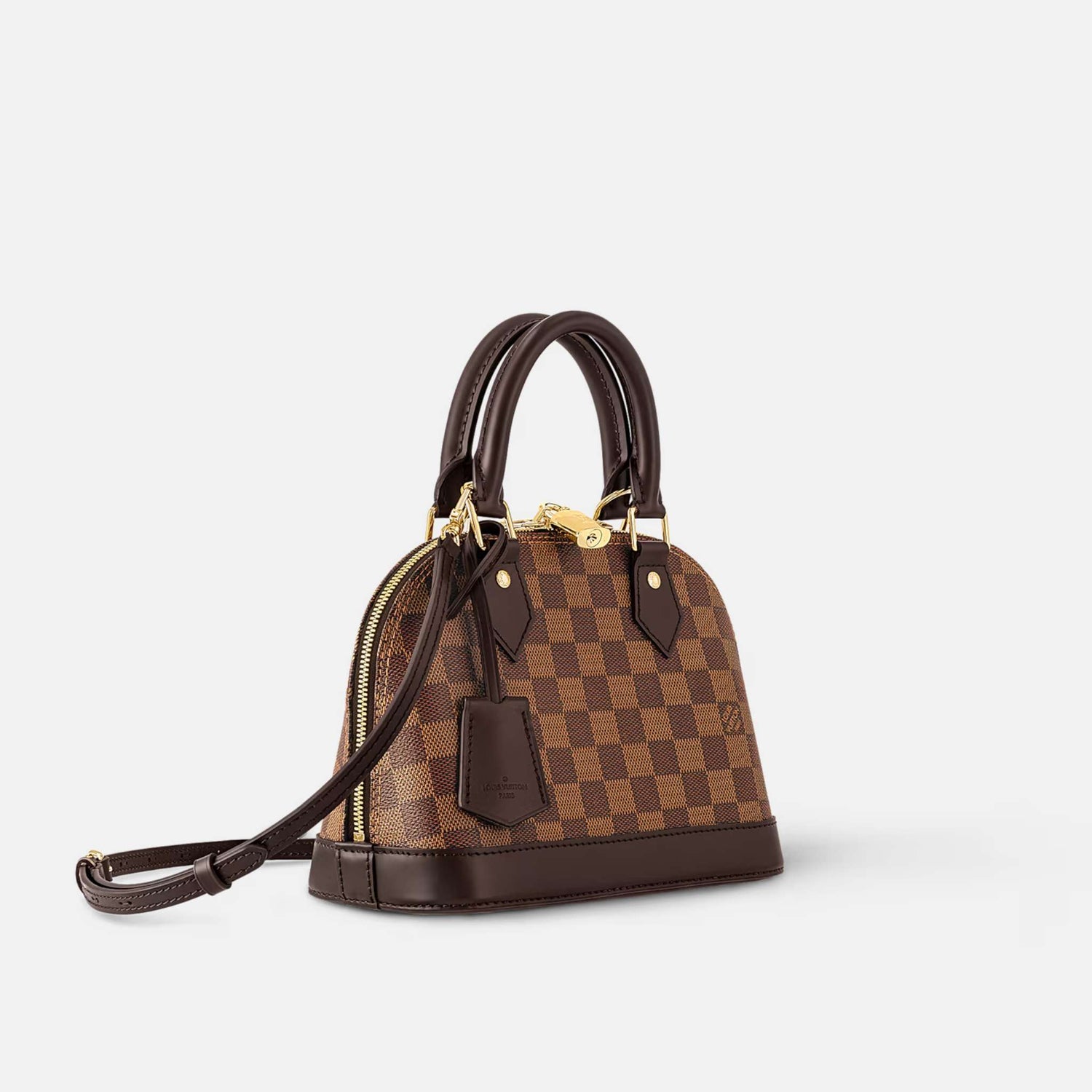 Louis Vuitton Alma BB Damier Ebene Canvas Handbag , Side