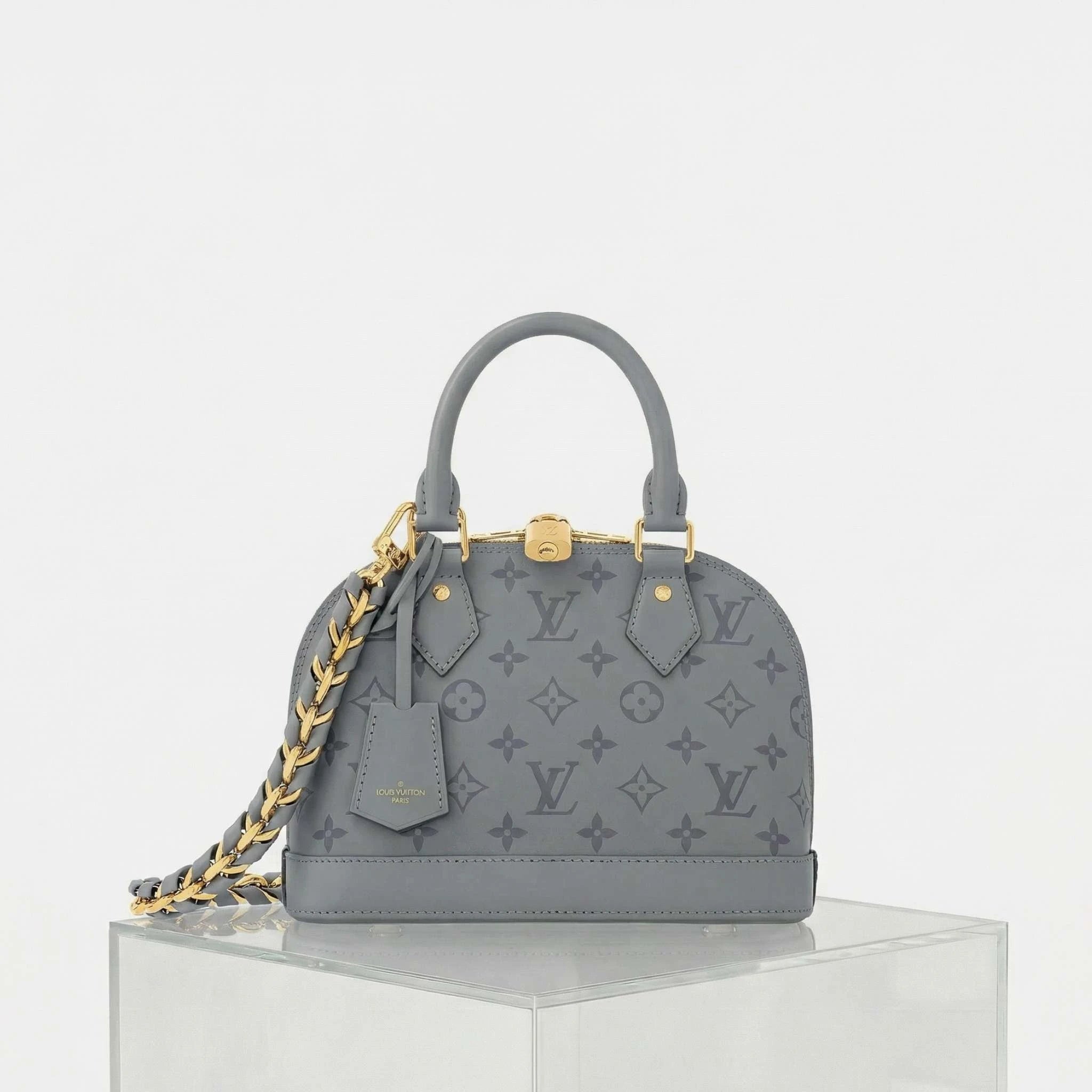 Louis Vuitton Alma BB Handbag Monogram Ink Collection, Gris, Front