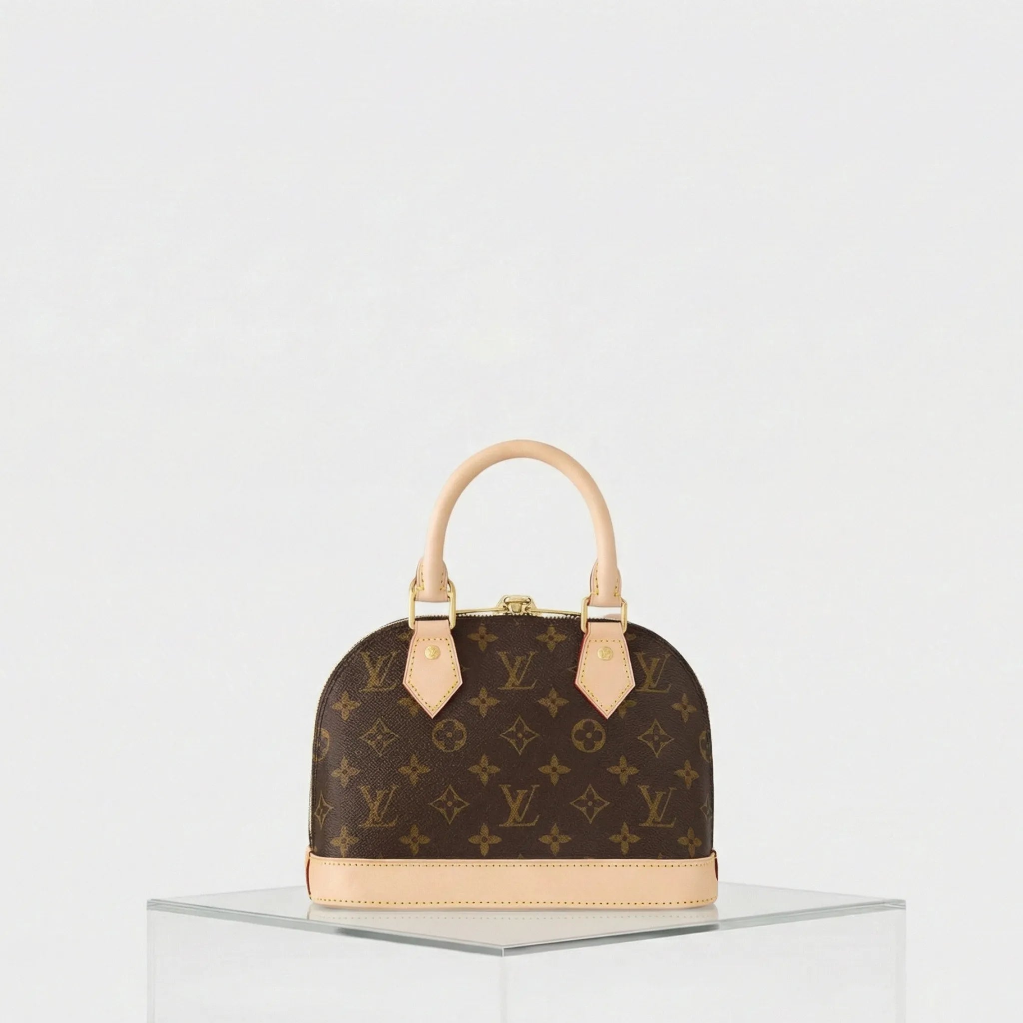 Louis Vuitton Alma BB Monogram Canvas Handbag, Back