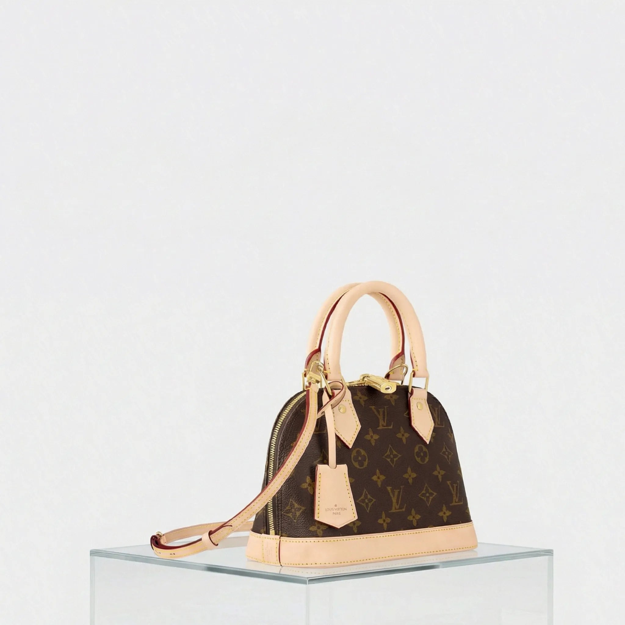 Louis Vuitton Alma BB Monogram Canvas Handbag, Side