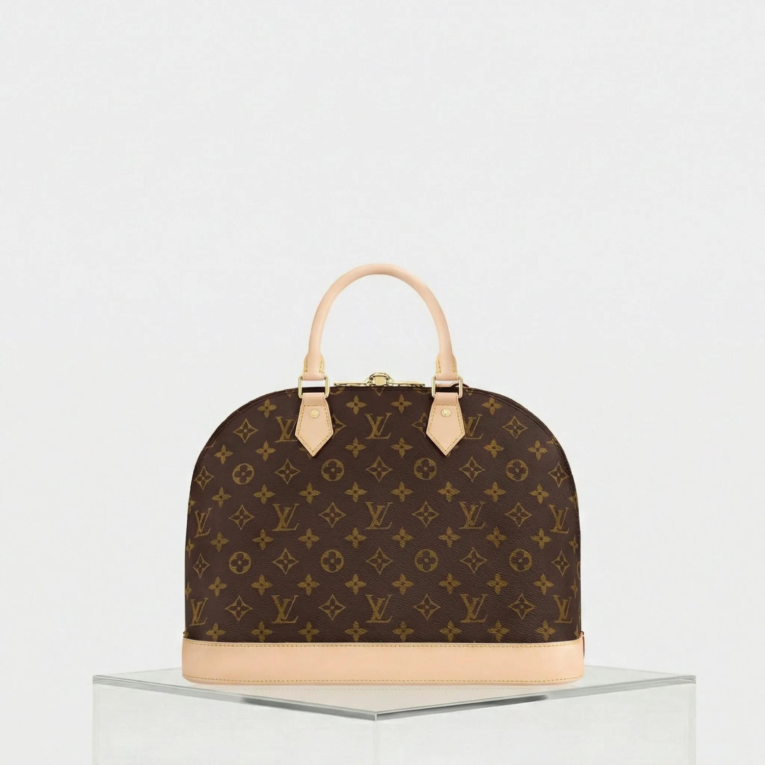 Louis Vuitton Alma MM Monogram Canvas Handbag, Back