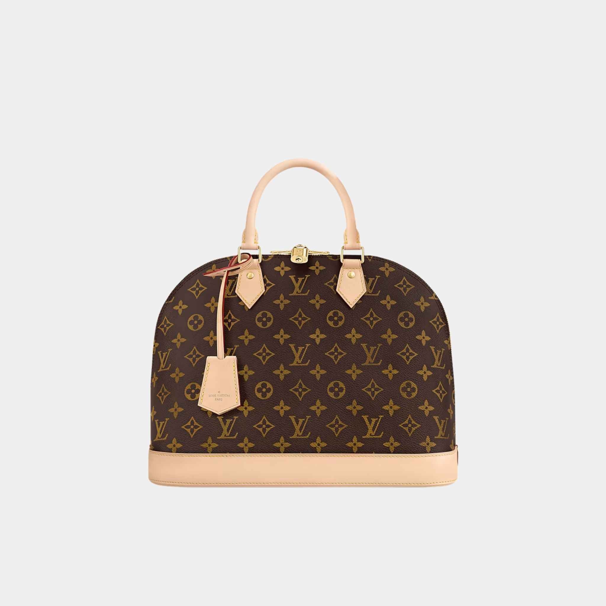 Louis Vuitton Alma MM Monogram Canvas Handbag, Front