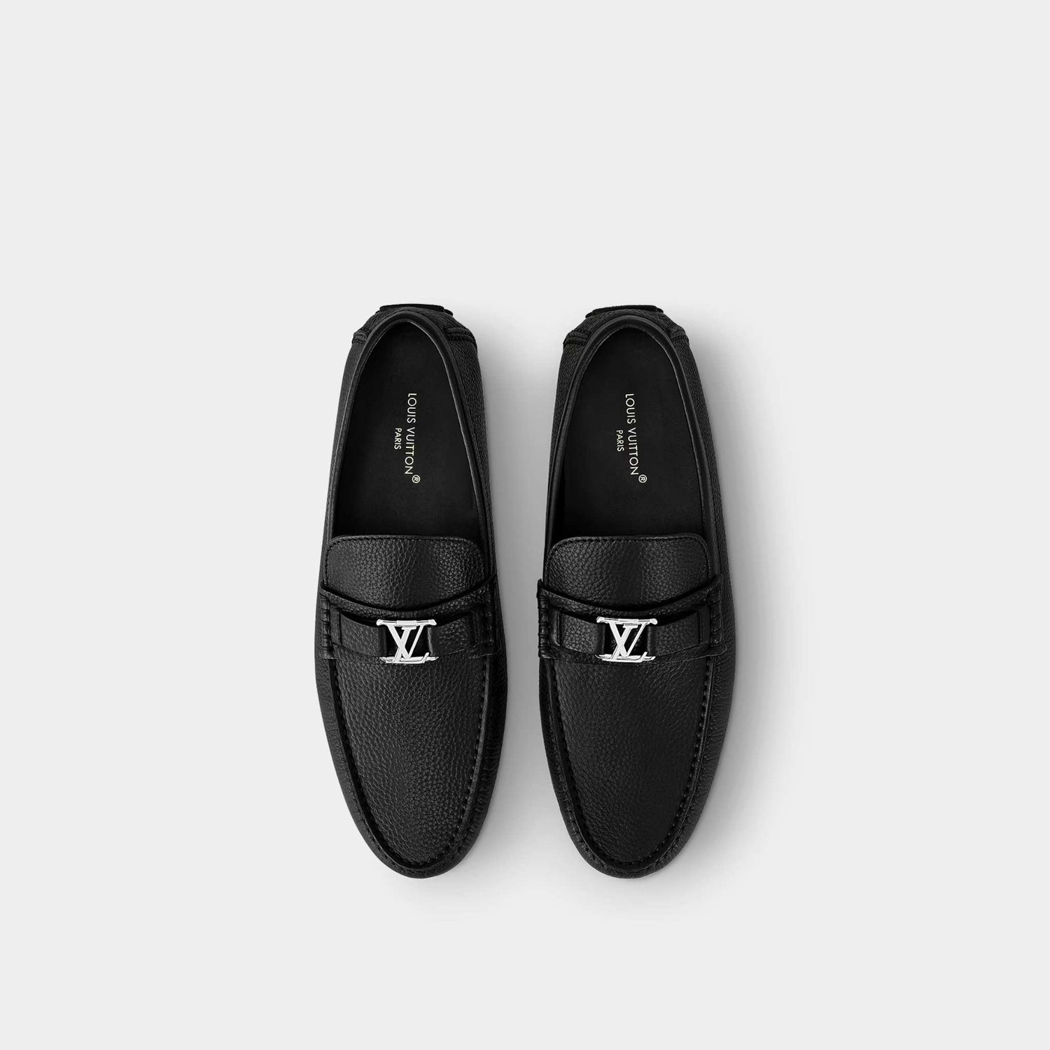 Louis Vuitton Black Hockenheim Moccasin Grained Calf Leather, Top