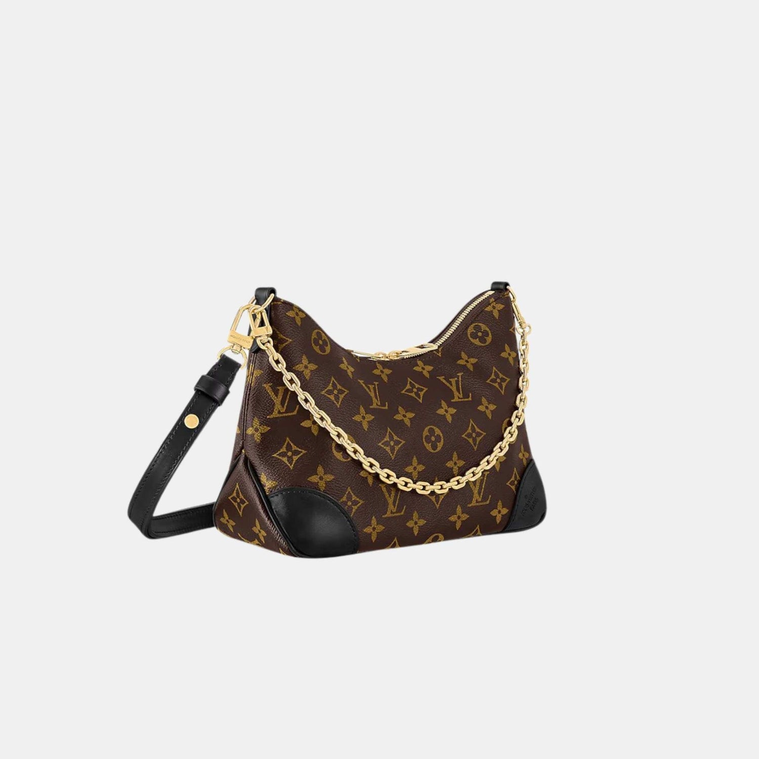 Louis Vuitton Boulogne Bag, Black, Side