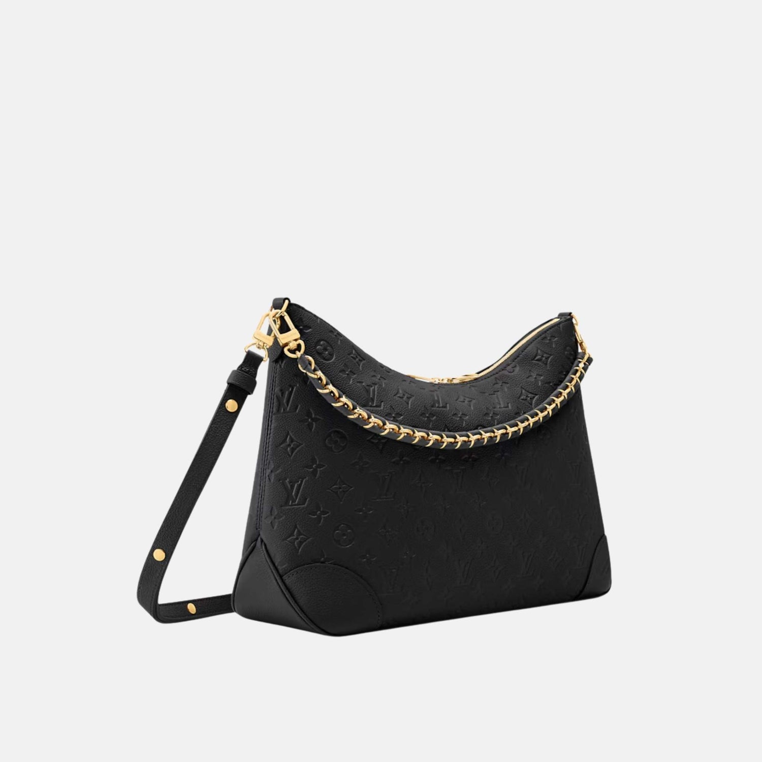 Louis Vuitton Boulogne GM Bag, Black, Side