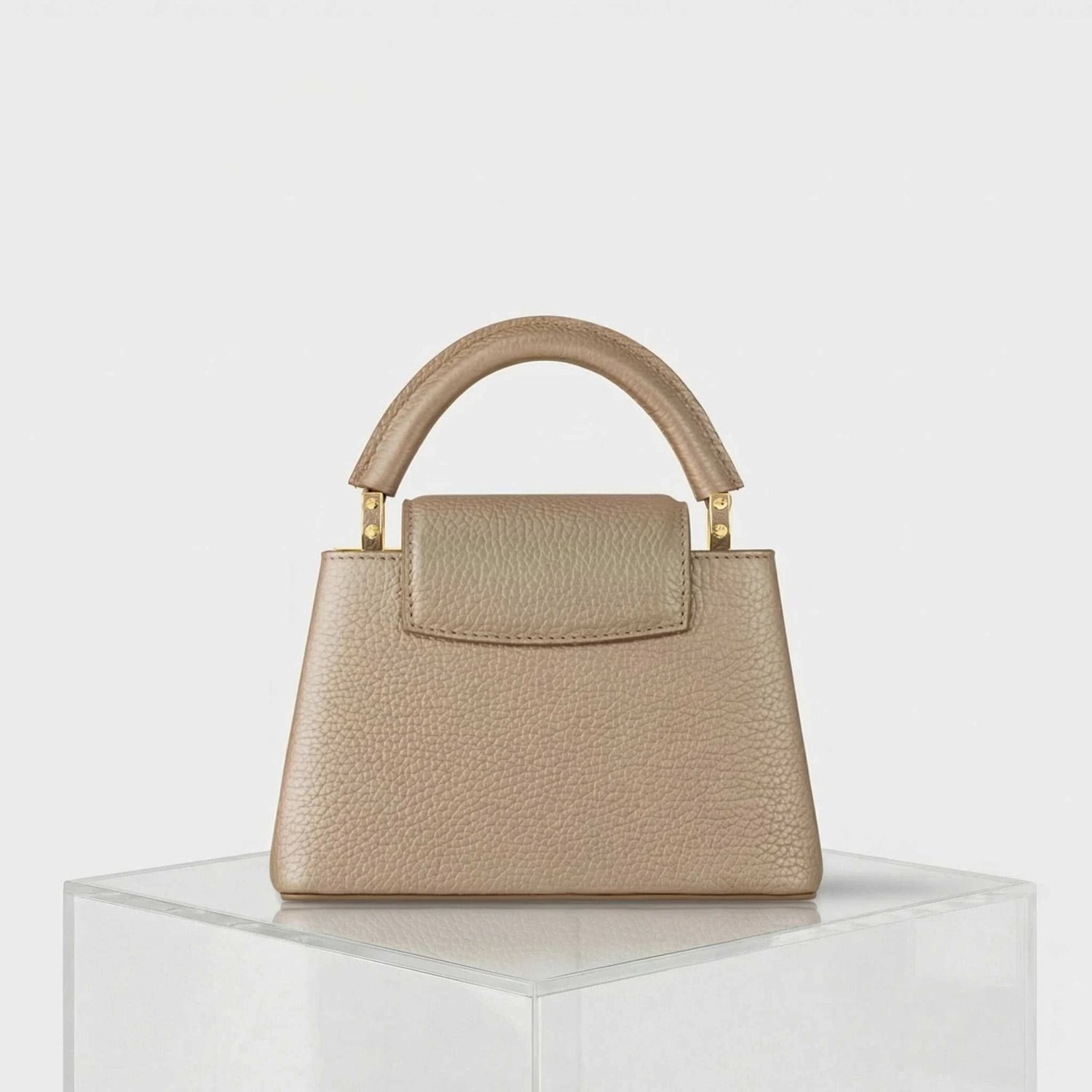 Louis Vuitton Capucines Mini Handbag Taurillon Leather, Back, Studio
