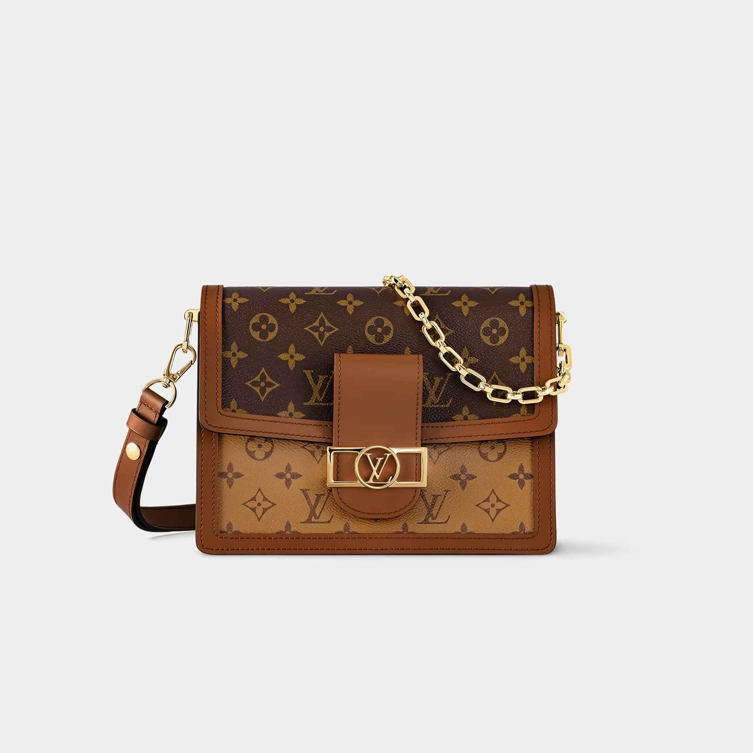 Louis Vuitton Dauphine MM Bag Monogram and Monogram Reverse Canvas, Front