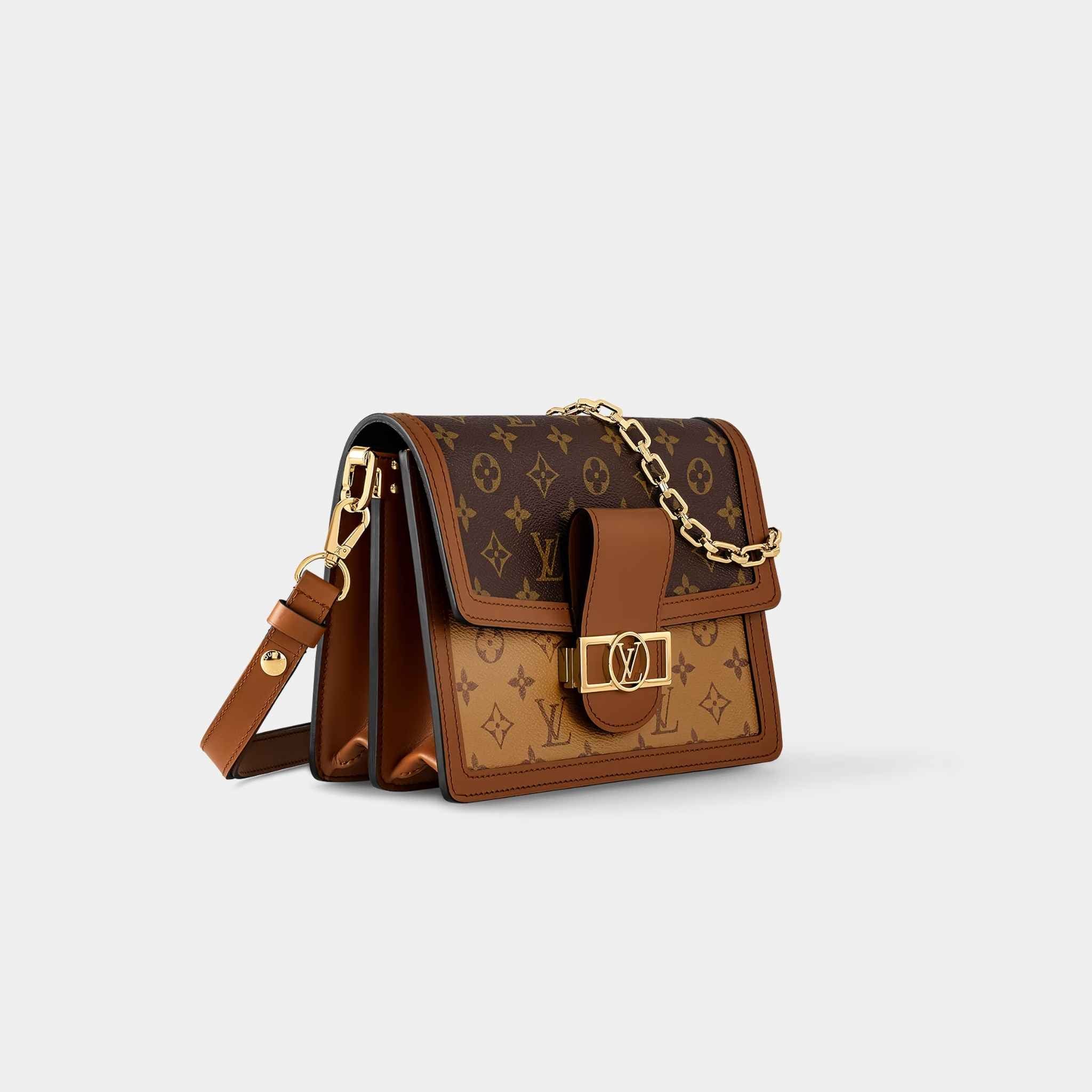 Louis Vuitton Dauphine MM Bag Monogram and Monogram Reverse Canvas, Side