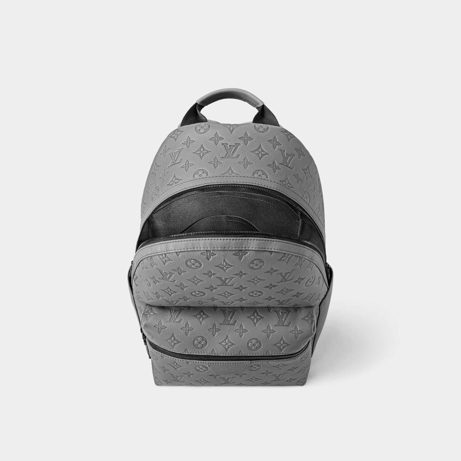 Louis Vuitton Discovery Backpack Monogram Shadow Leather, Anthracite Gray, Inside