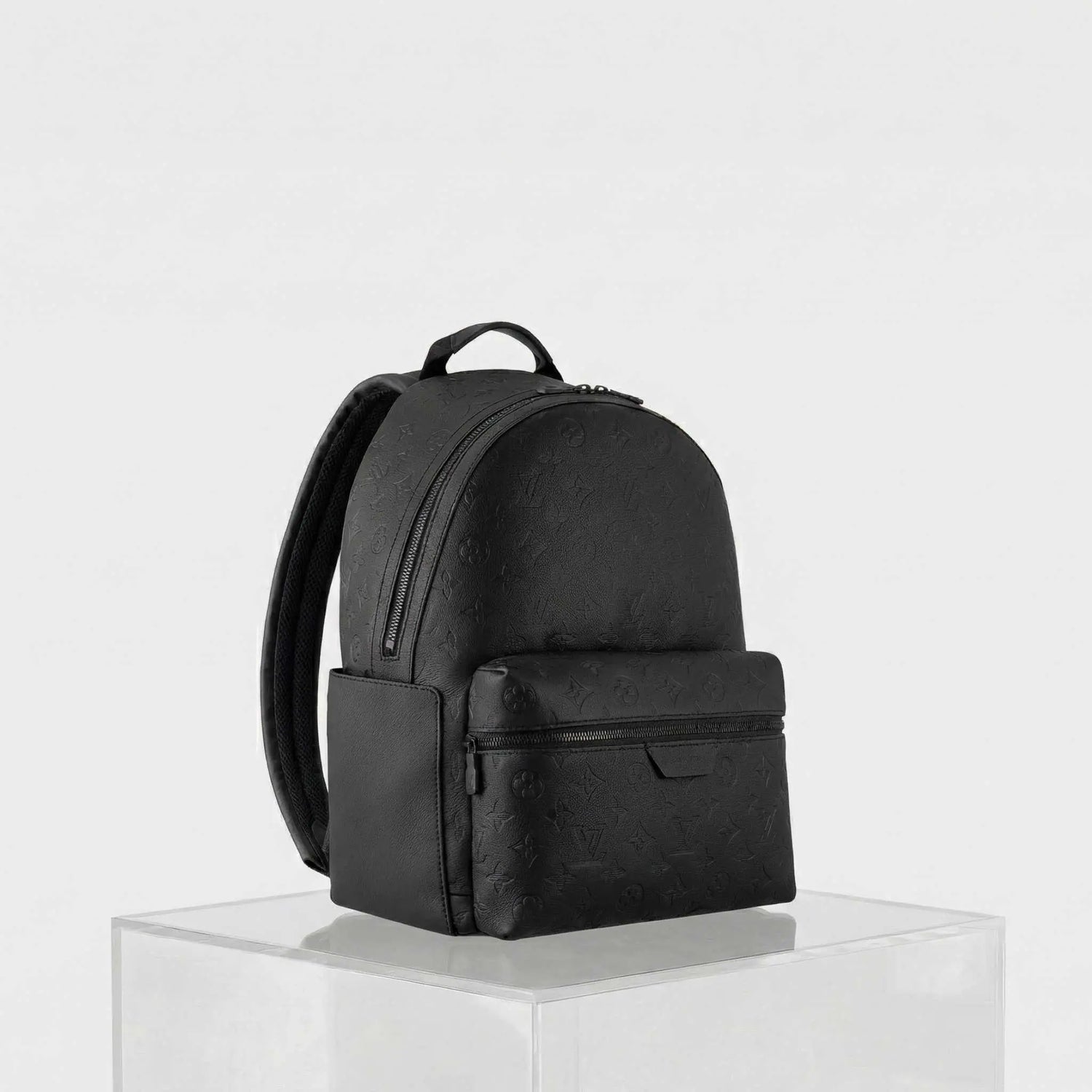 Louis Vuitton Discovery Backpack Monogram Shadow Leather, Black, Side