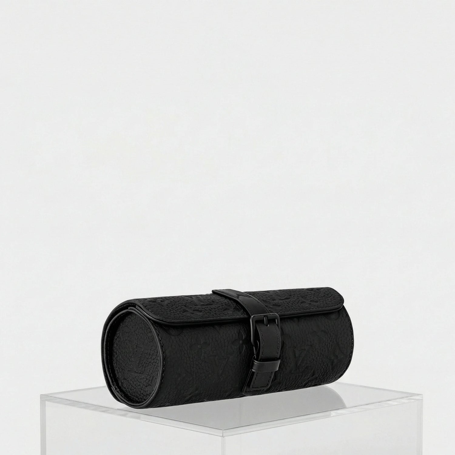 Louis Vuitton Etui 3 Montres Monogram-embossed Taurillon leather, SIde