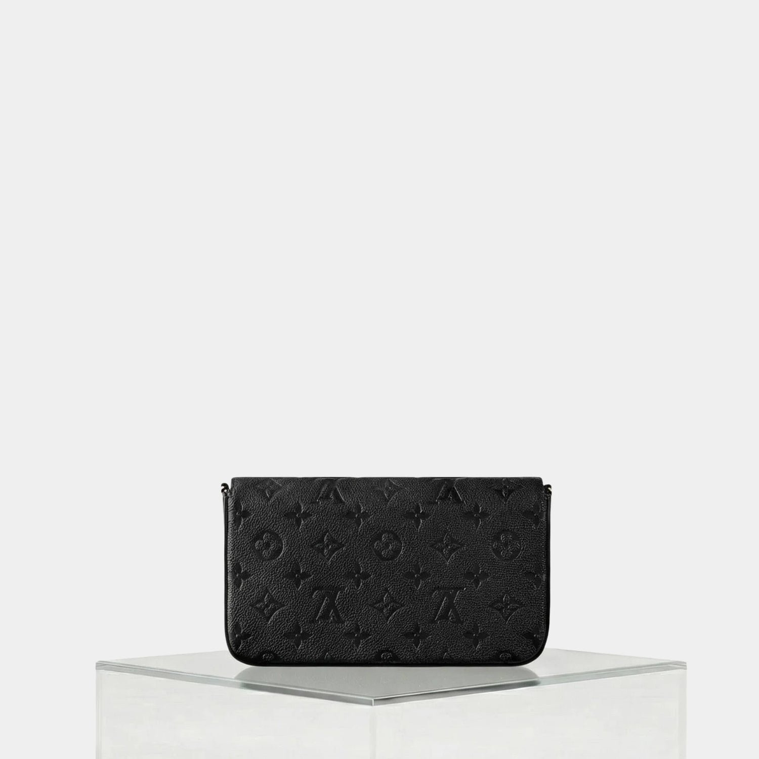 Louis Vuitton Félicie Pochette Handbag Monogram Empreinte, Black, Back