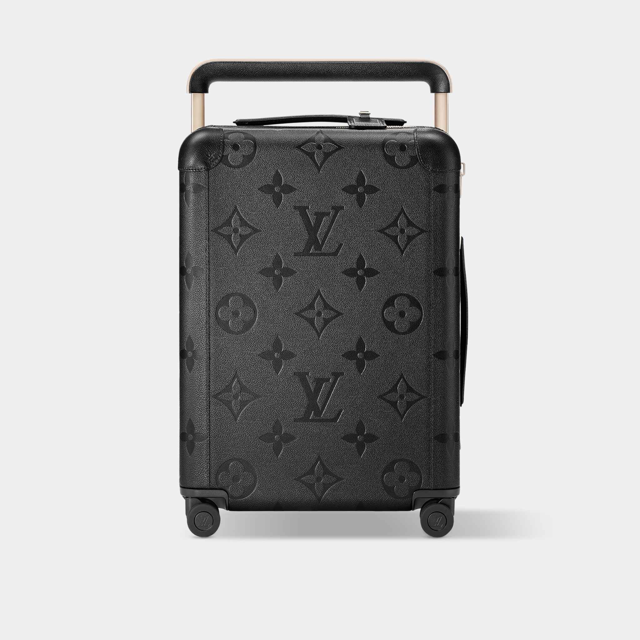 Louis Vuitton Horizon 55 Carry-On Suitcase Monogram Empreinte, Black, Front