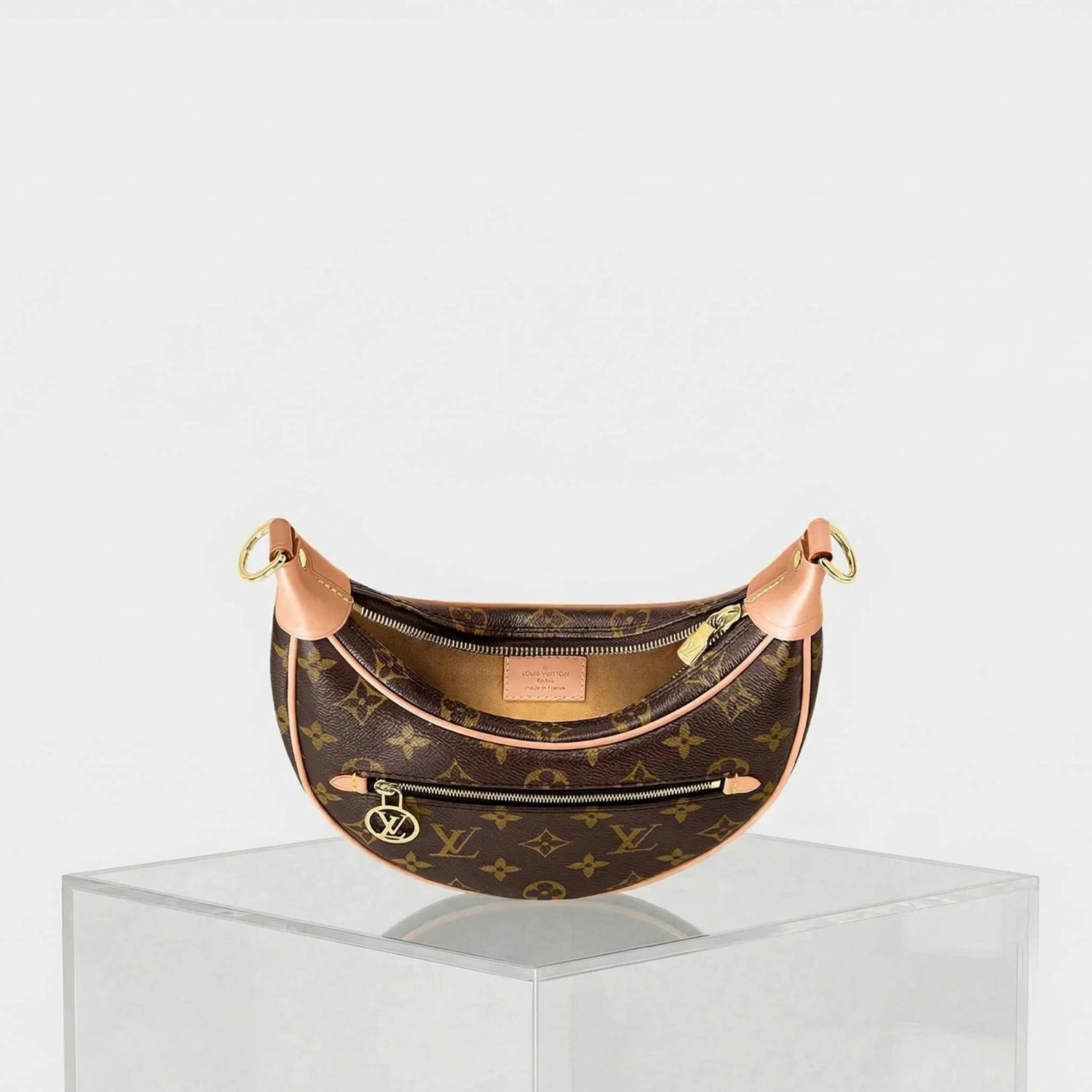 Louis Vuitton Loop Shoulder Bag Monogram Coated Canvas, Inside