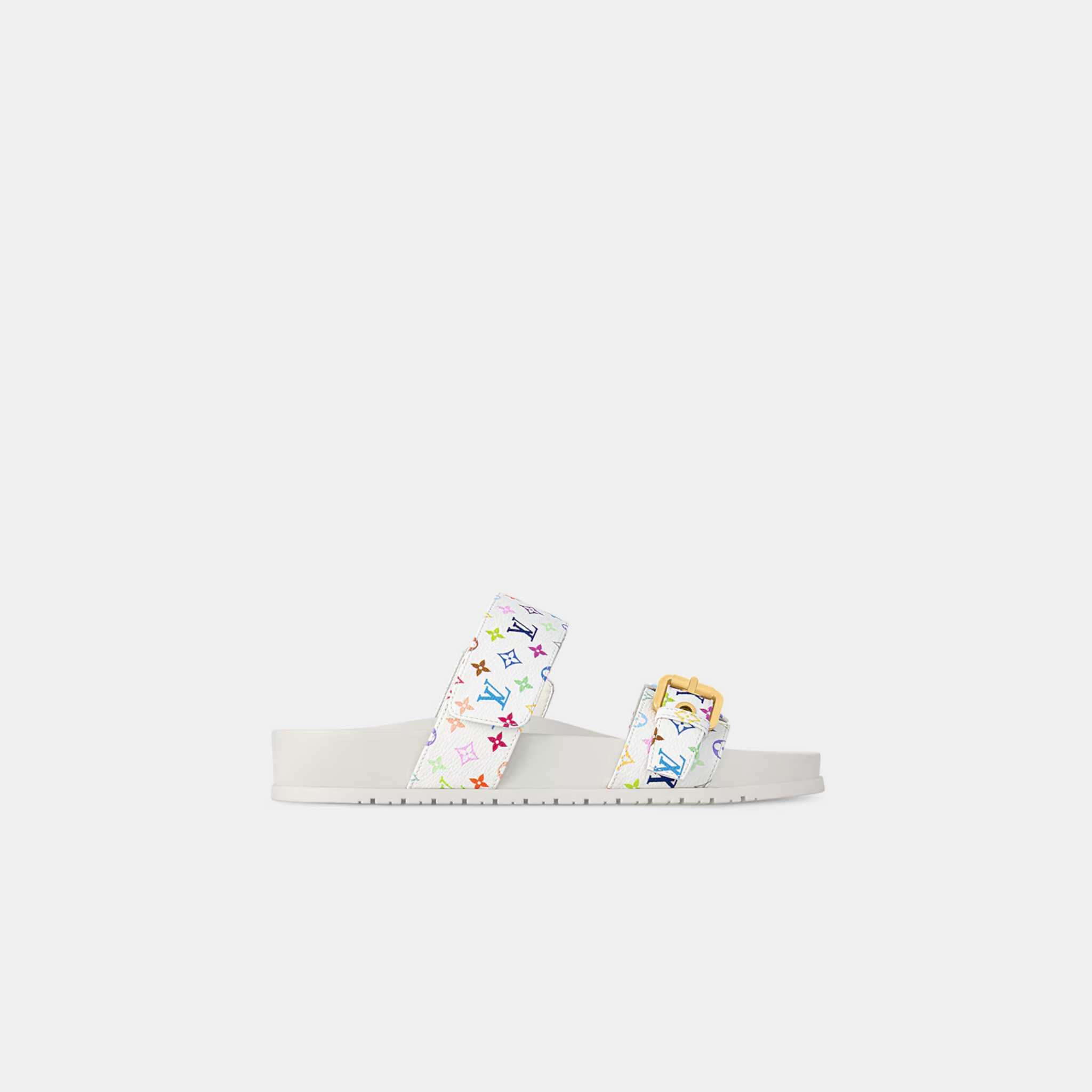 Louis Vuitton LV x TM Bom Dia Flat Comfort Mule , Side, White