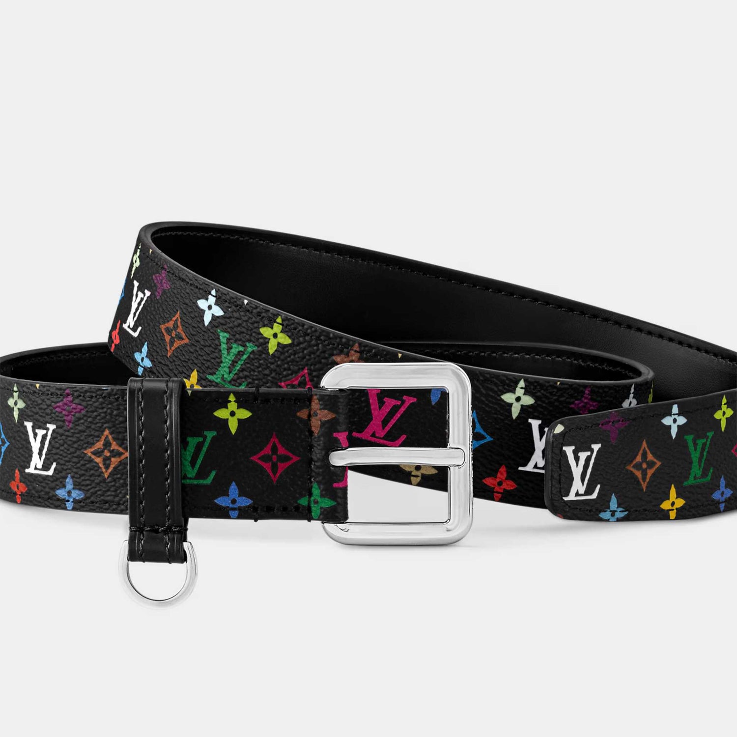 Louis Vuitton LV x TM LV D-Ring 30mm Belt Black, Closeup, Nior