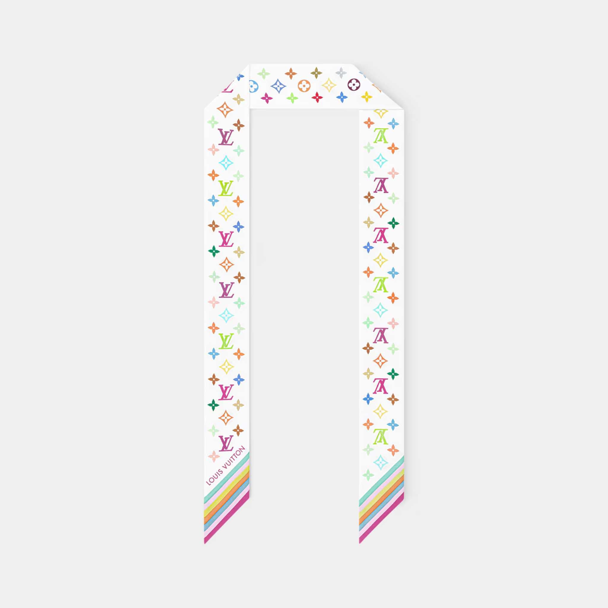 Louis Vuitton LV x TM Monogram Multicolor BB Bandeau, Front, White