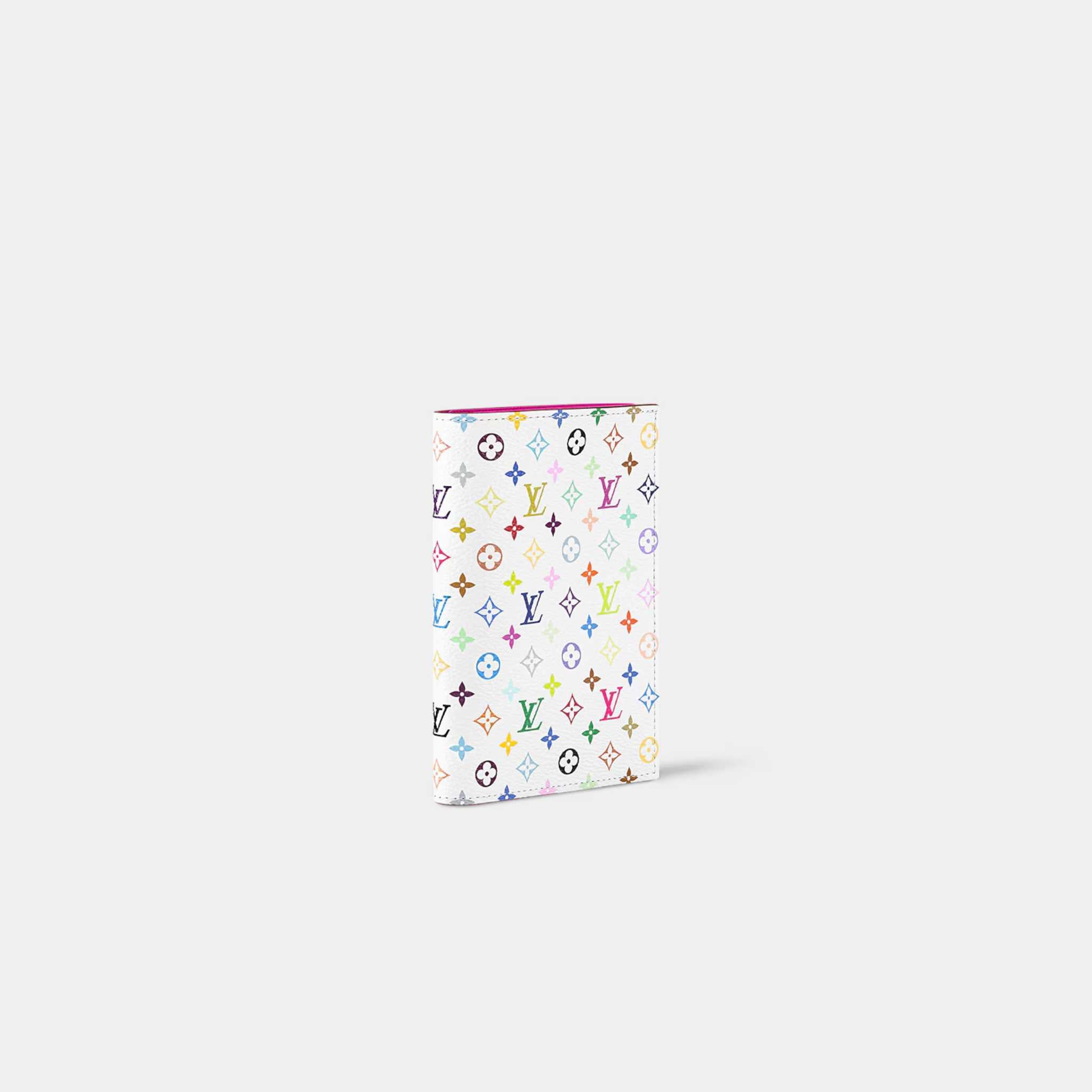 Louis Vuitton LV x TM Passport Cover Rainbow Palette White Blanc, Side