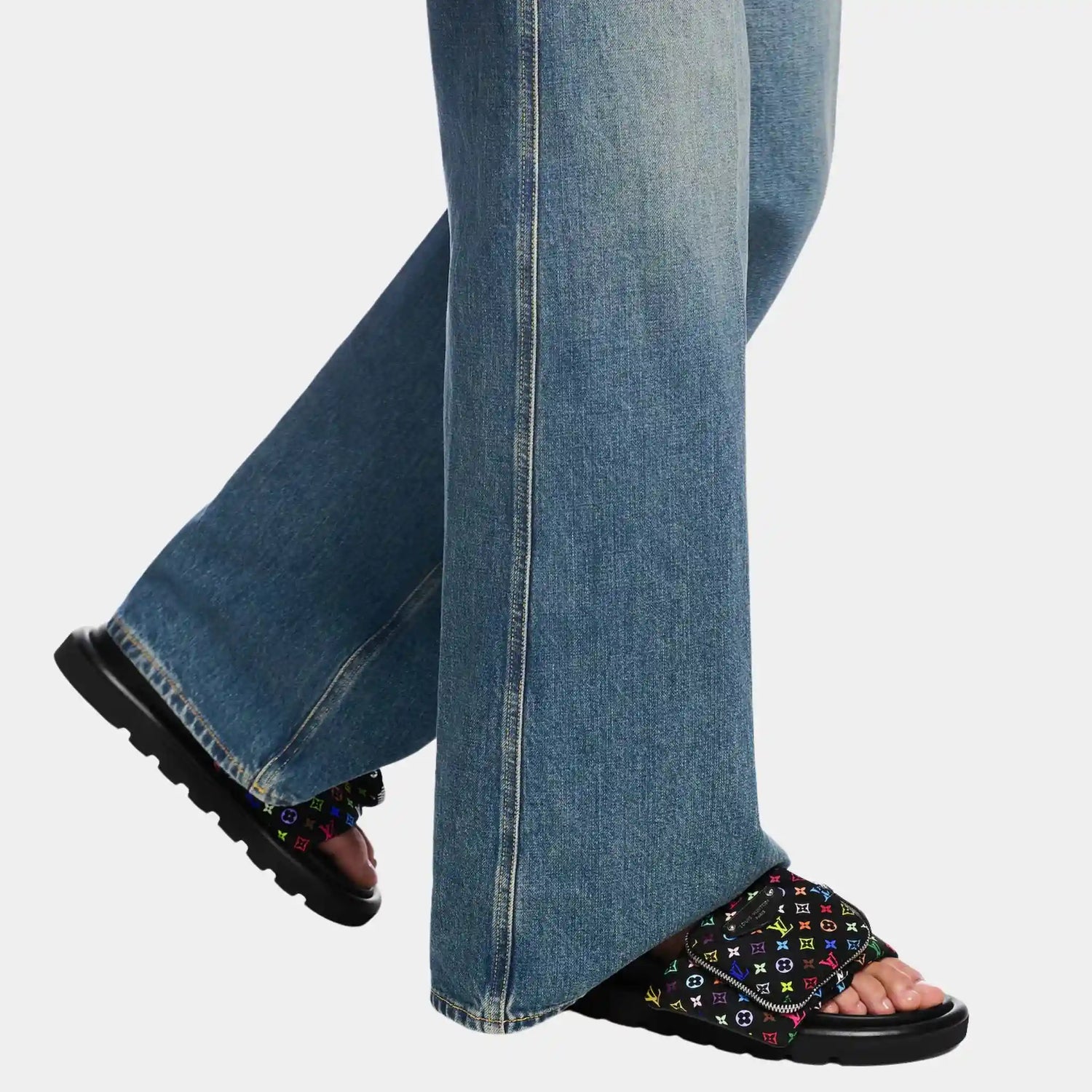 Louis Vuitton LV x TM Pool Pillow Flat Comfort Mule Noir, Model