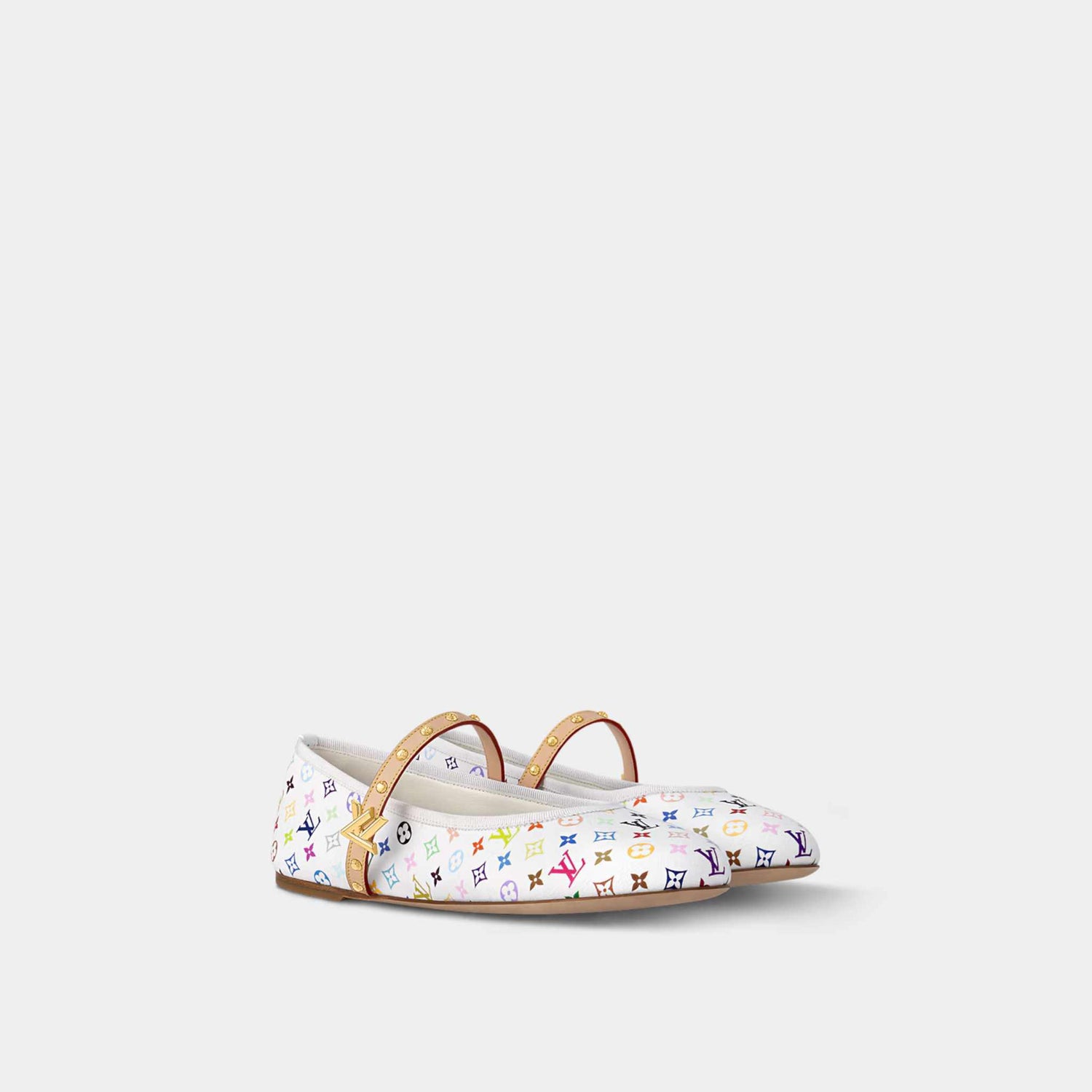 Louis Vuitton LV x TM Romy Flat Ballerina Rainbow Tones, Front, Side