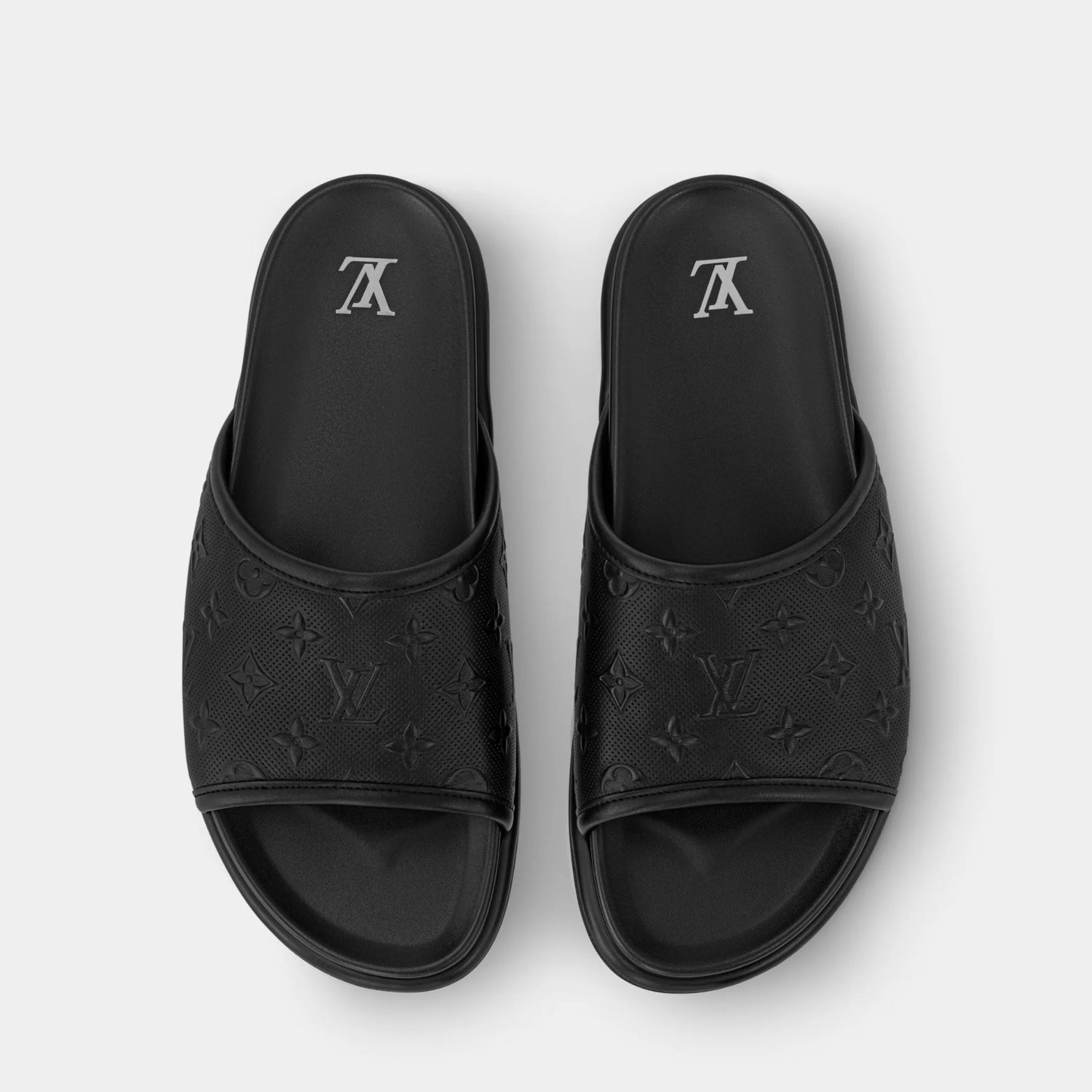 Louis Vuitton Miami Mule in Monogram Synthetic Leather, Black, Top