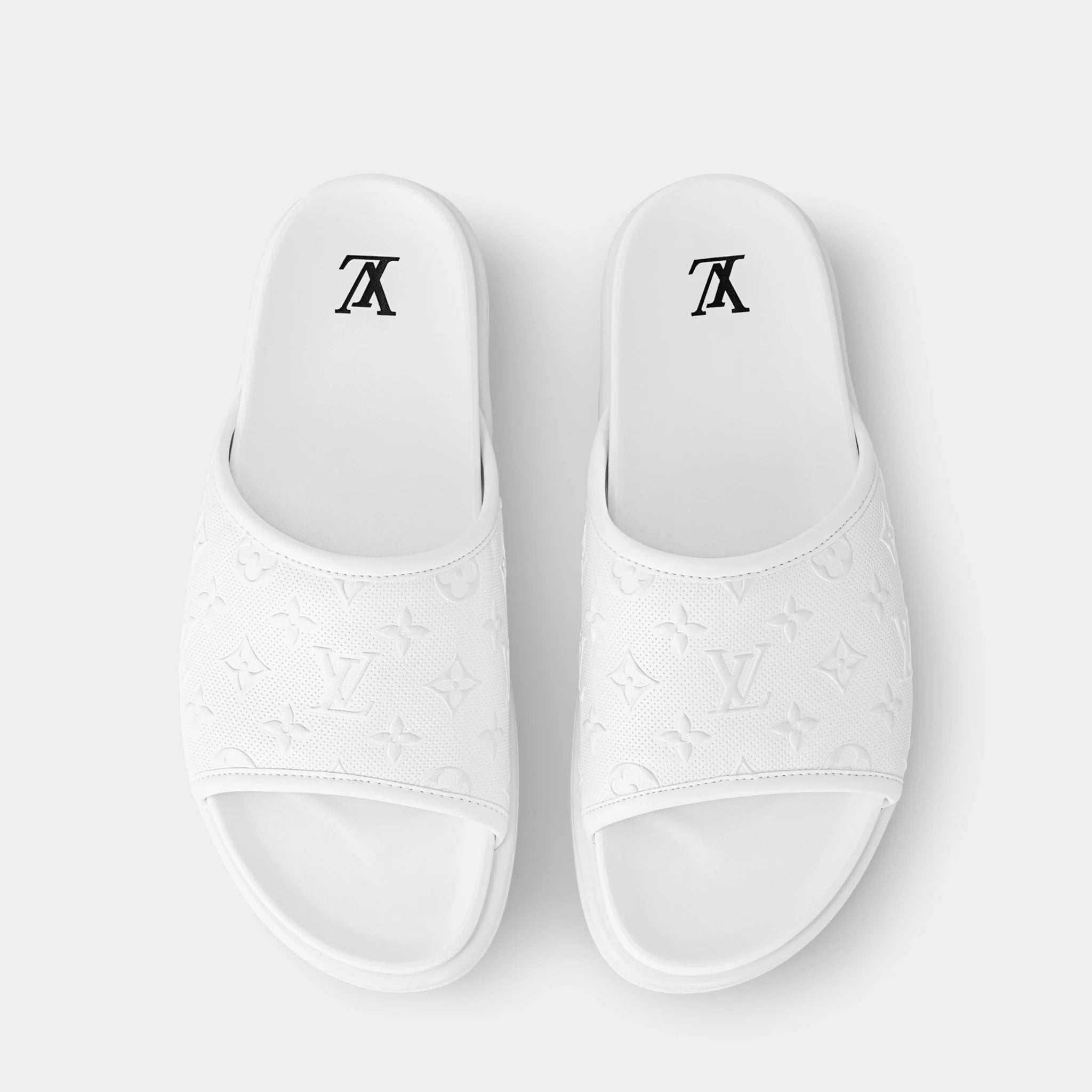 Louis Vuitton Miami Mule in Monogram Synthetic Leather, White, Top