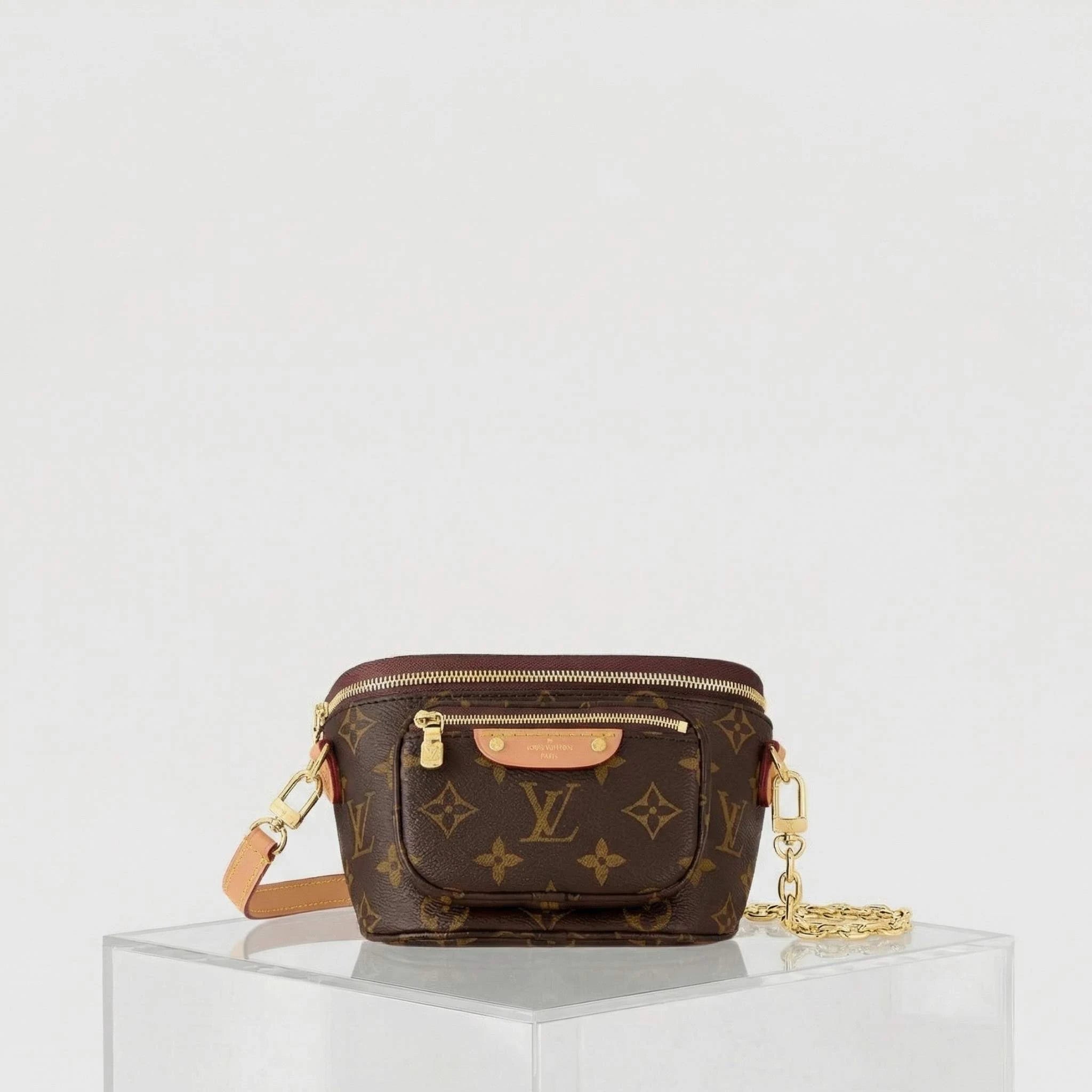 Louis Vuitton Mini Bumbag Handbag Monogram Canvas, Front