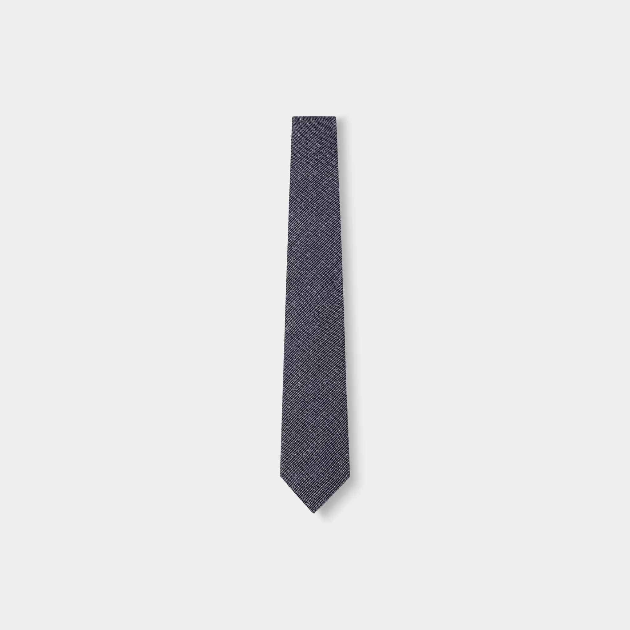 Louis Vuitton Monogram Classic Tie, Gray, Front