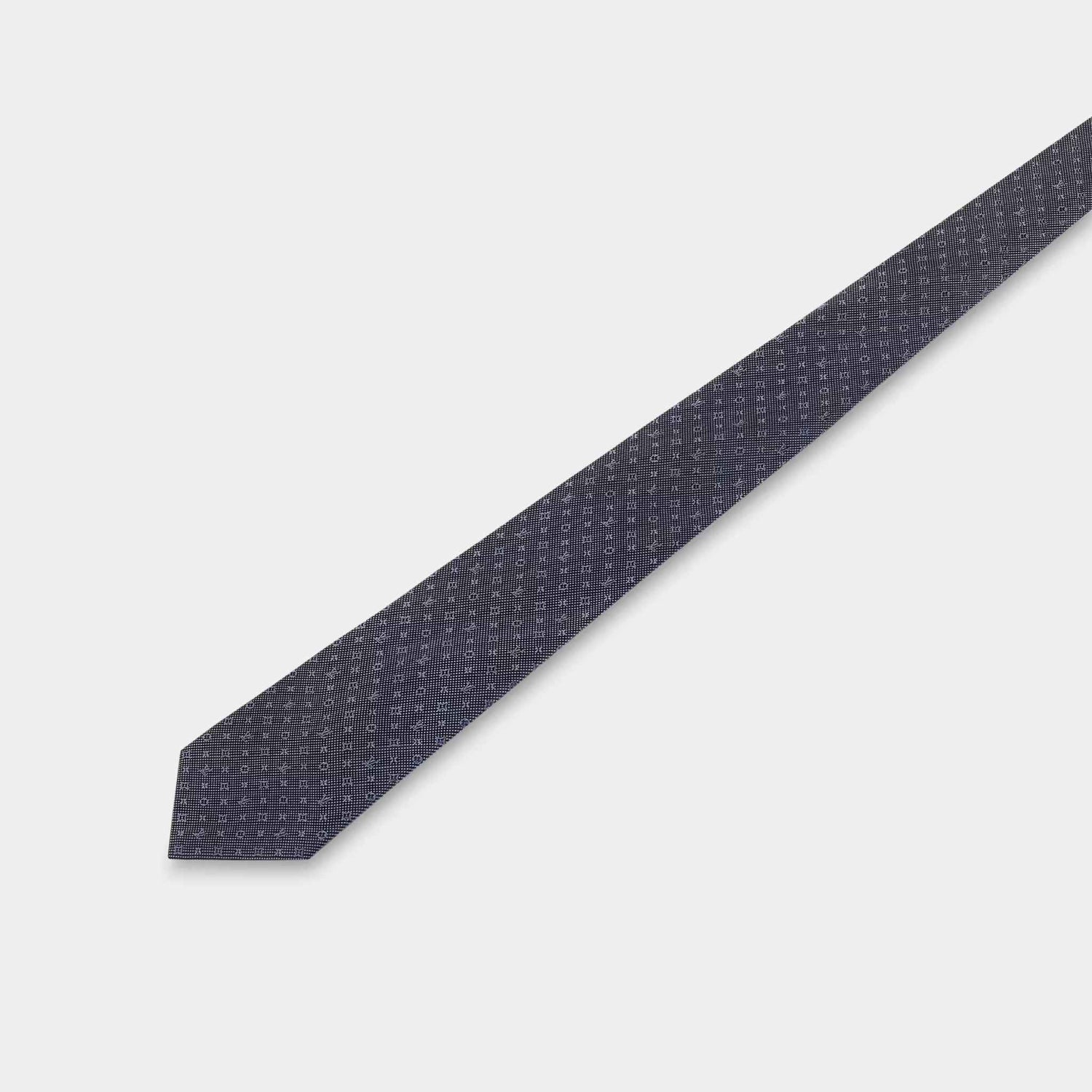 Louis Vuitton Monogram Classic Tie, Gray, Side