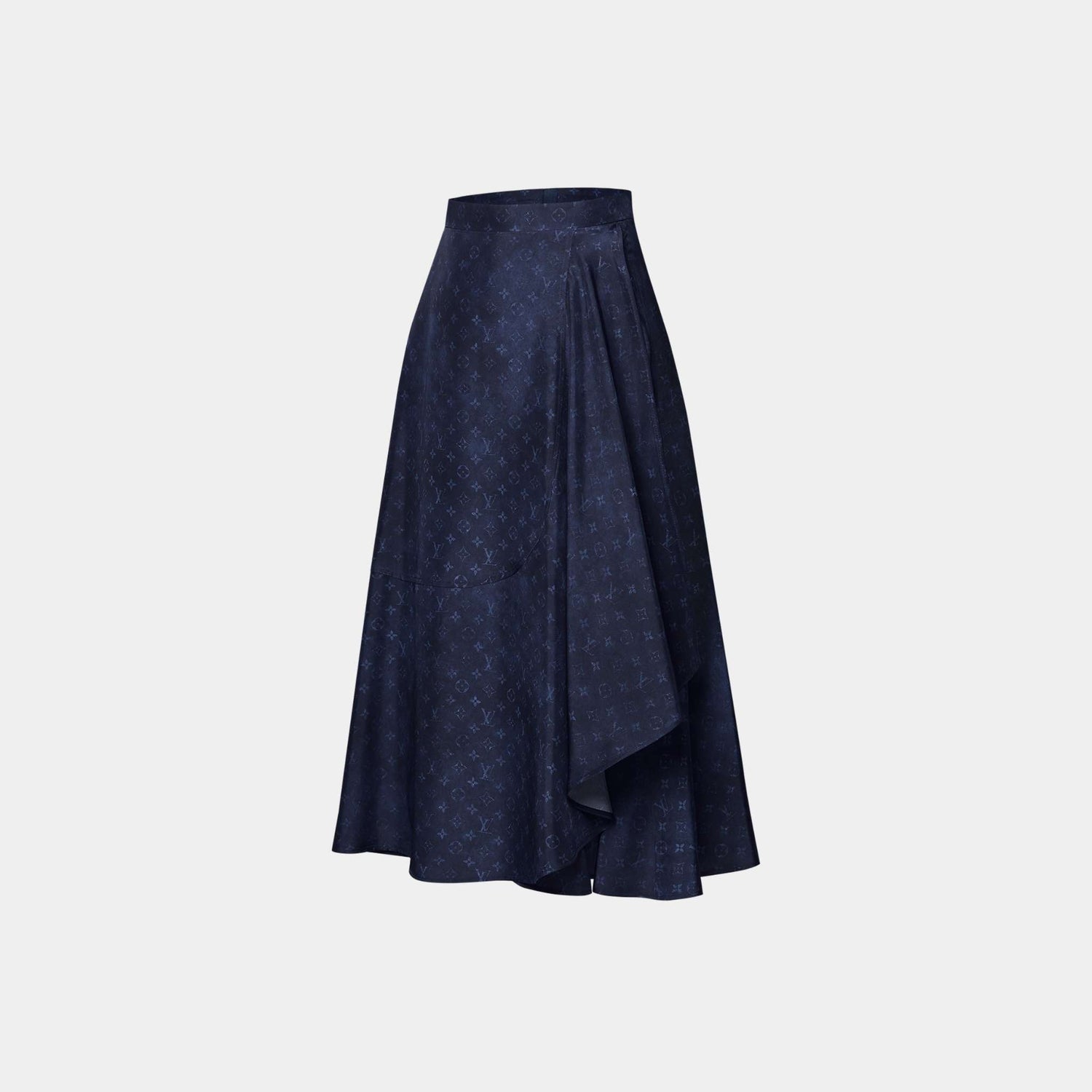 Louis Vuitton Monogram Cloud Pleat Detail Skirt, Side