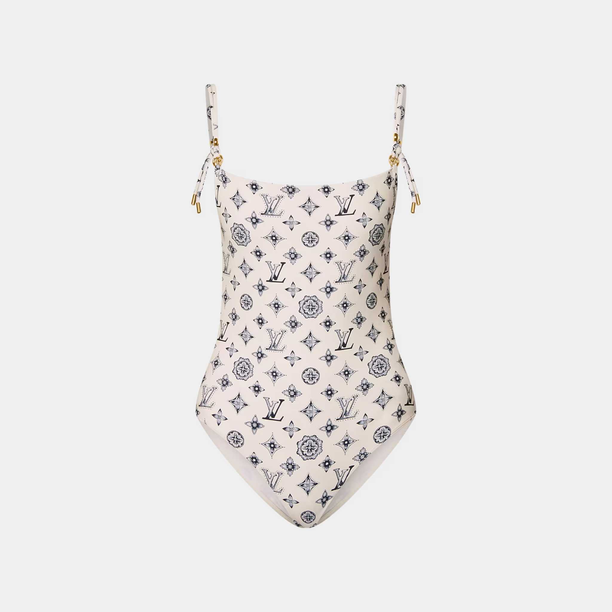 Louis Vuitton Monogram Swimsuit Beige, Front