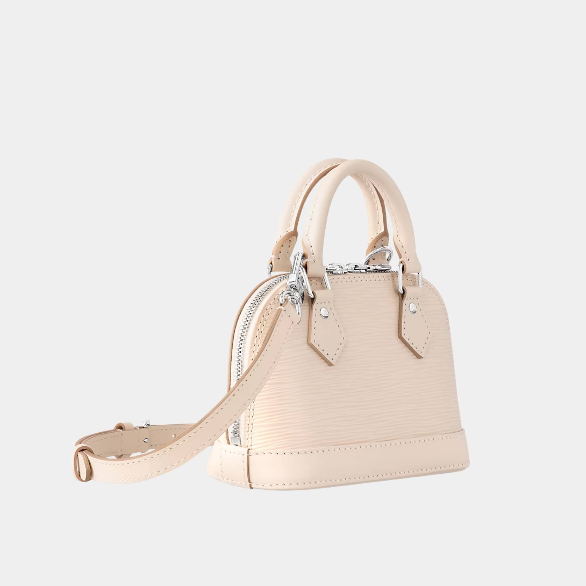Louis Vuitton Nano Alma Handbag Epi Cowhide Leather, Quartz, Side