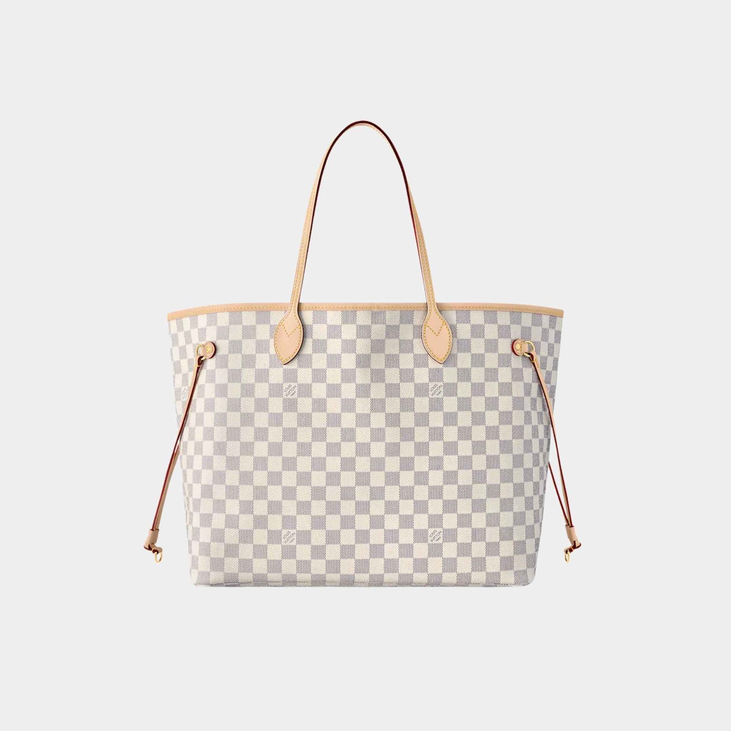 Louis Vuitton Neverfull GM Tote In Damier Azur, Beige, Front