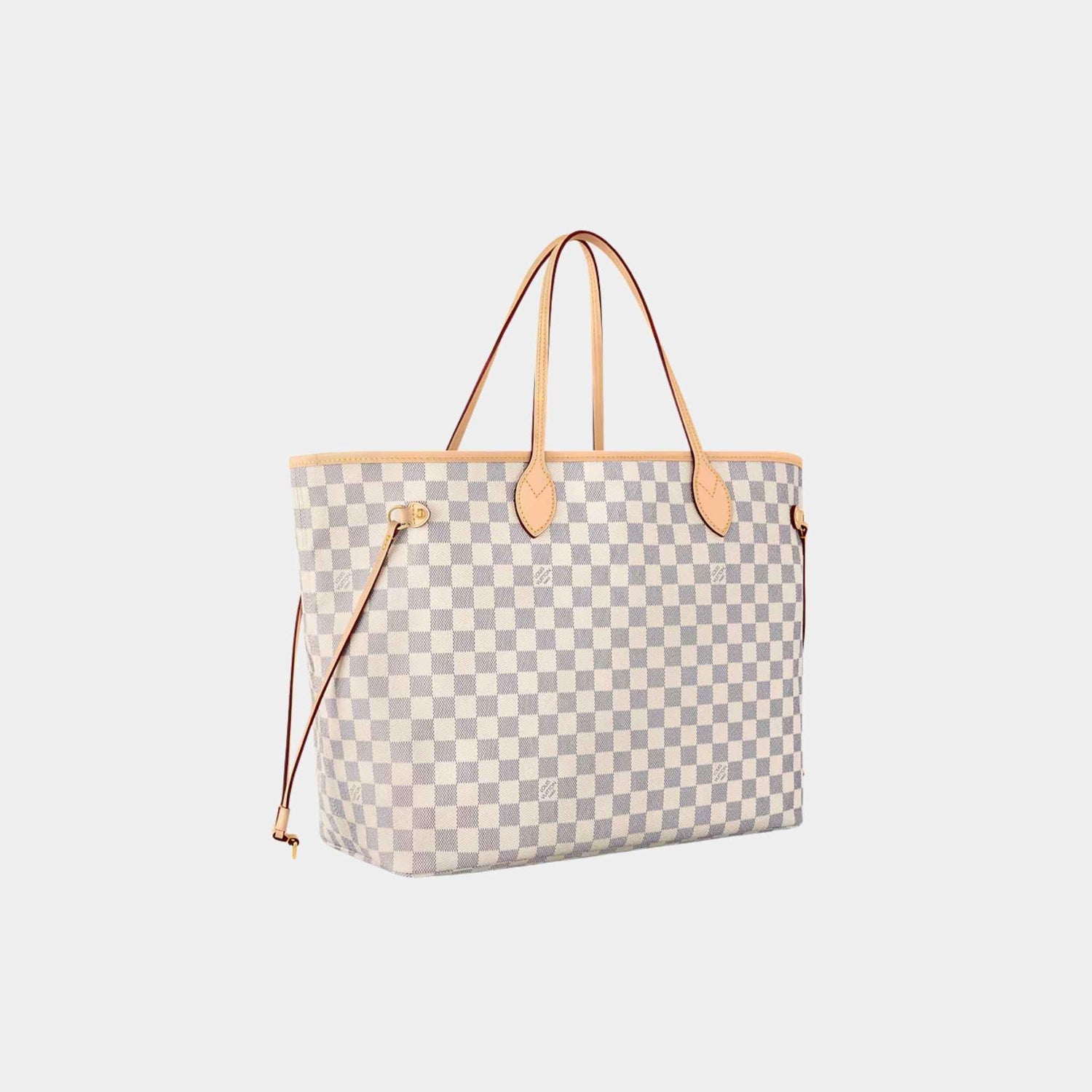Louis Vuitton Neverfull GM Tote In Damier Azur, Beige, Side