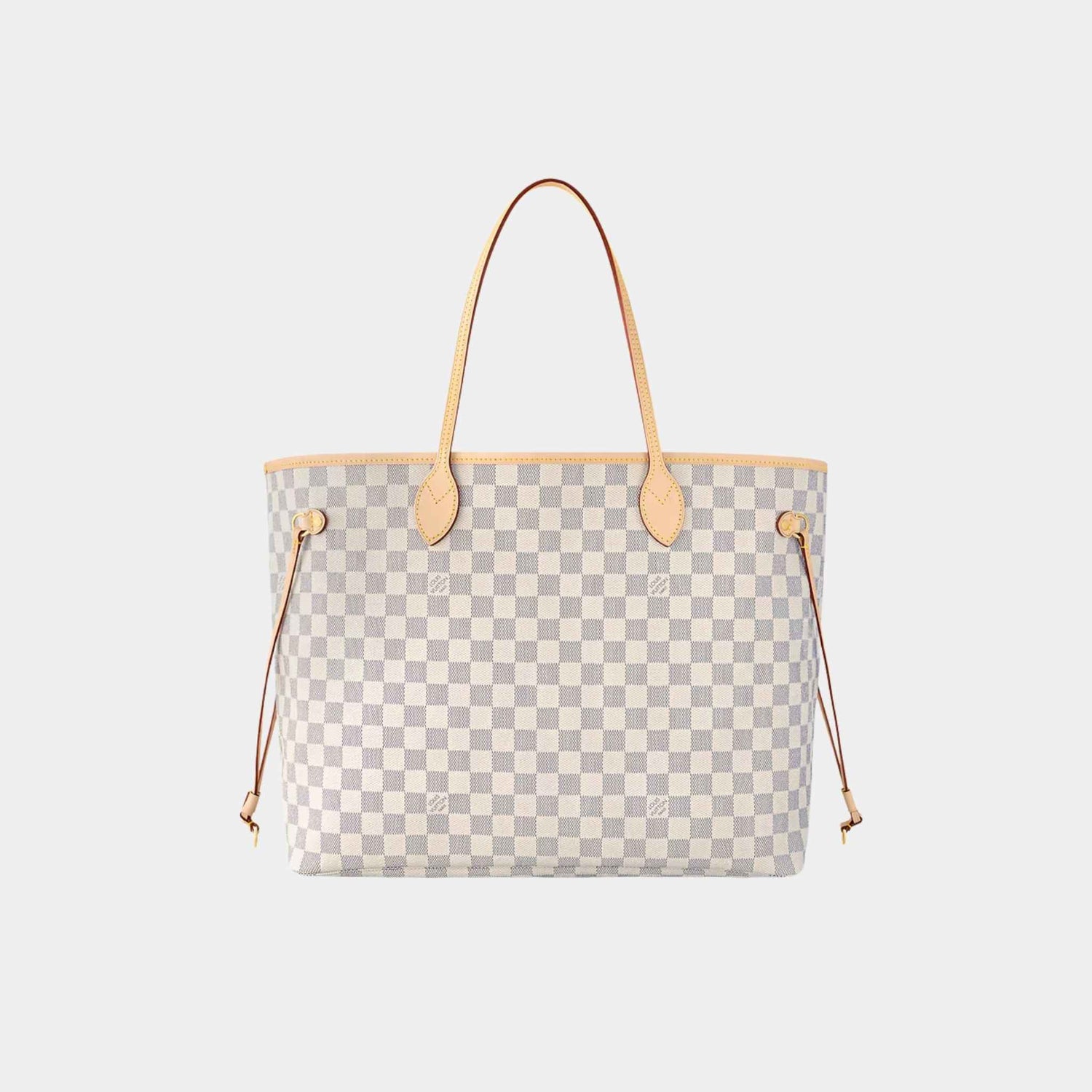 Louis Vuitton Neverfull GM Tote In Damier Azur, Rose Ballerine, Front