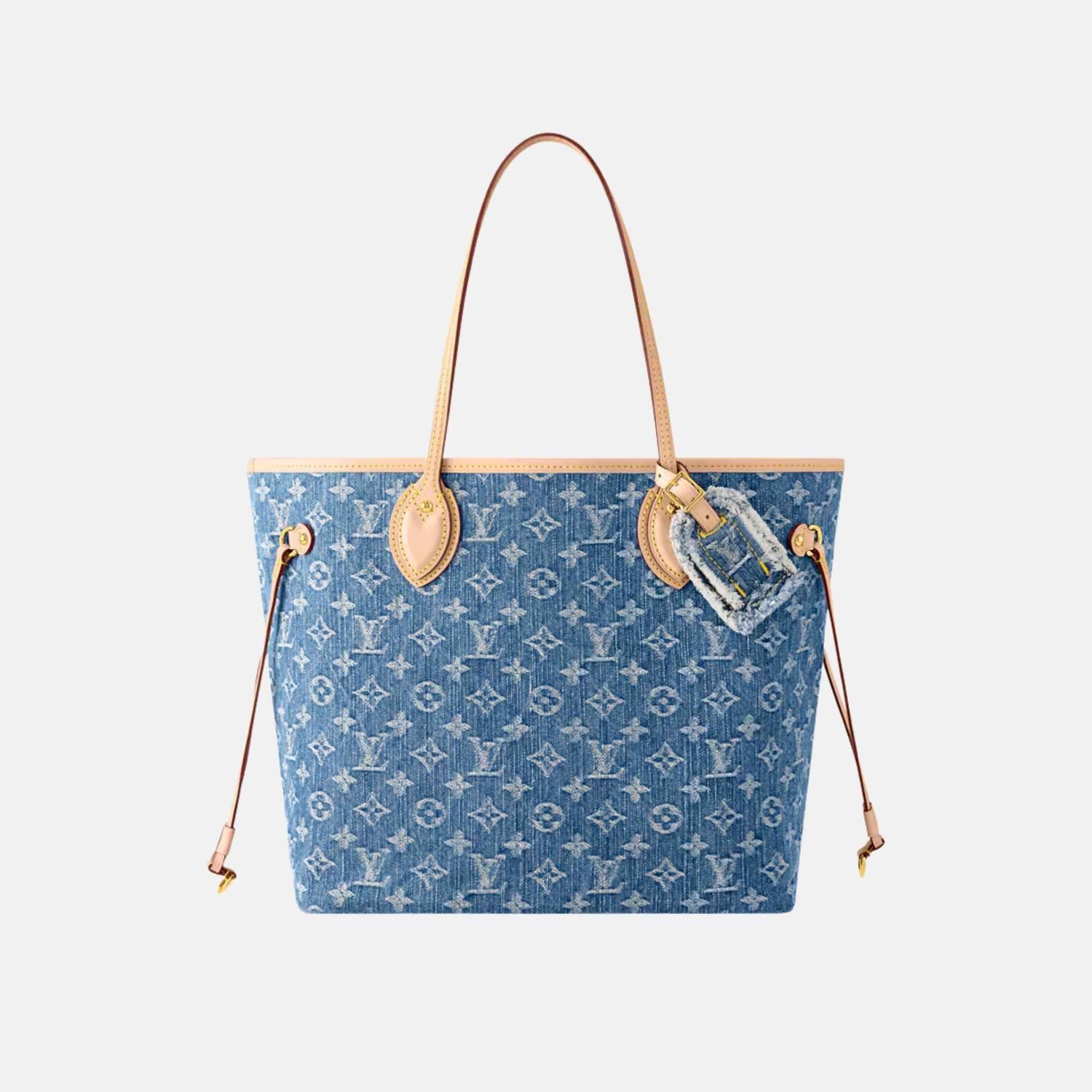 Louis Vuitton Neverfull MM Denim Bag, Front