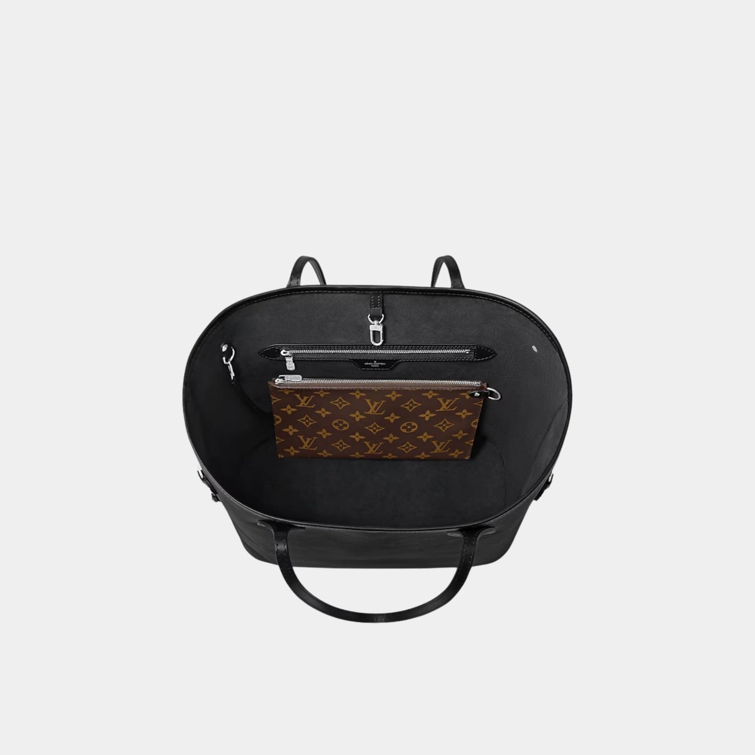 Louis Vuitton Neverfull MM Tote In Epi Leather, Black, Top