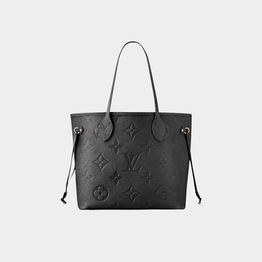Louis Vuitton Neverfull MM Tote Bag Monogram Empreinte, Black, Front