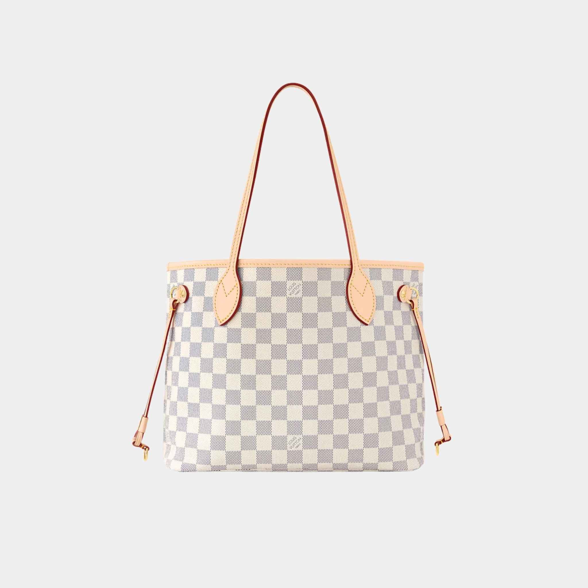 Louis Vuitton Neverfull PM Tote In Damier Azur, Front