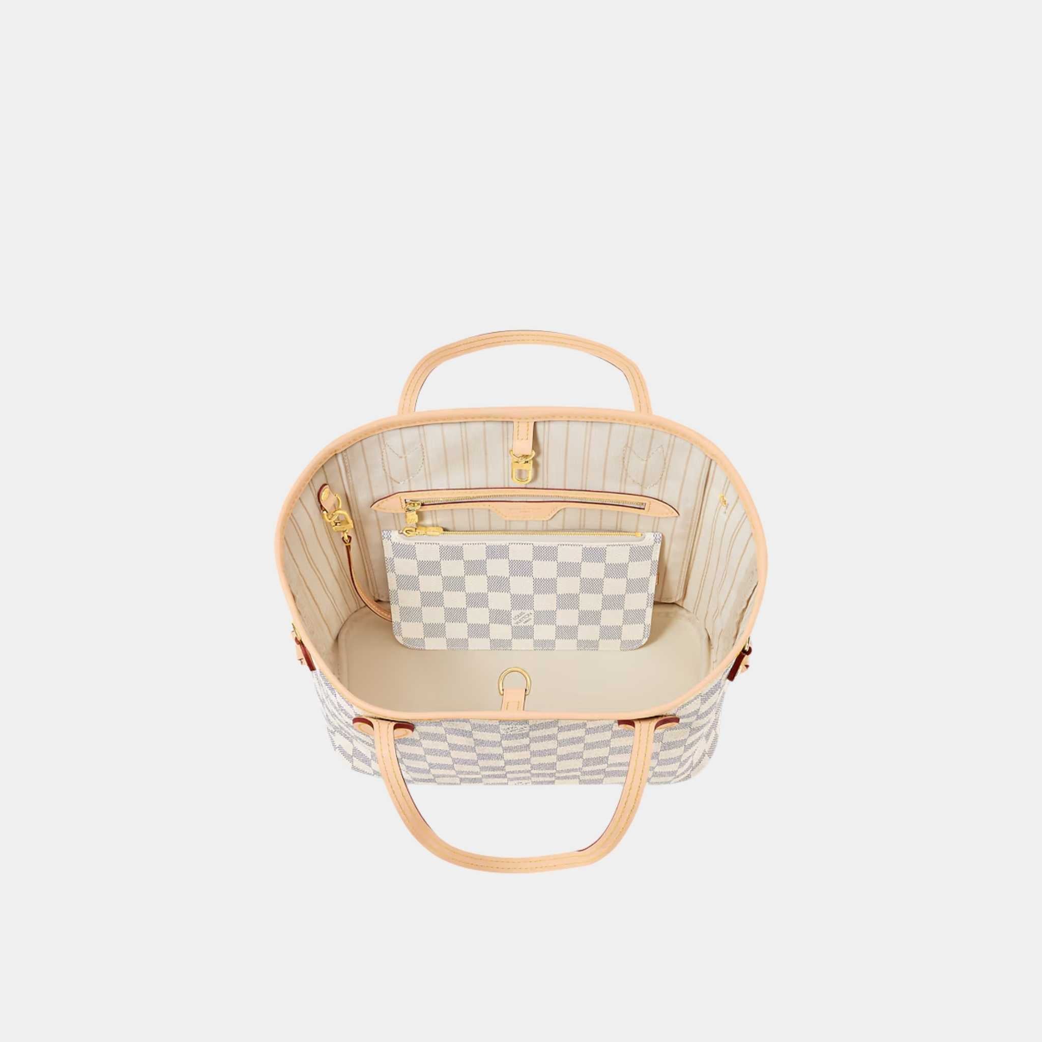 Louis Vuitton Neverfull PM Tote In Damier Azur, Top