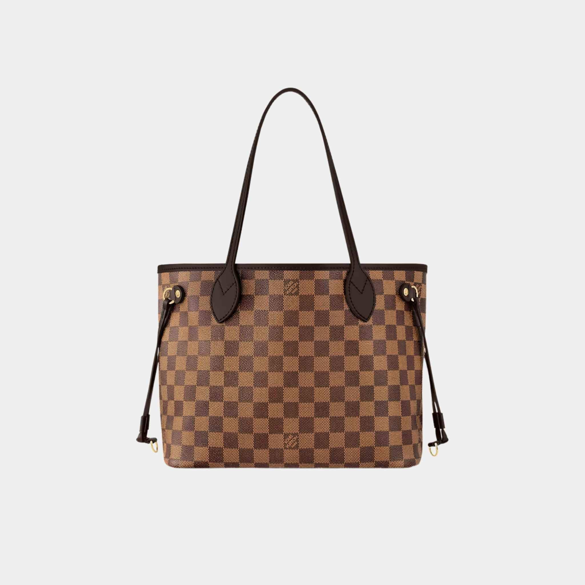 Louis Vuitton Neverfull PM Tote In Damier Ebene, Front
