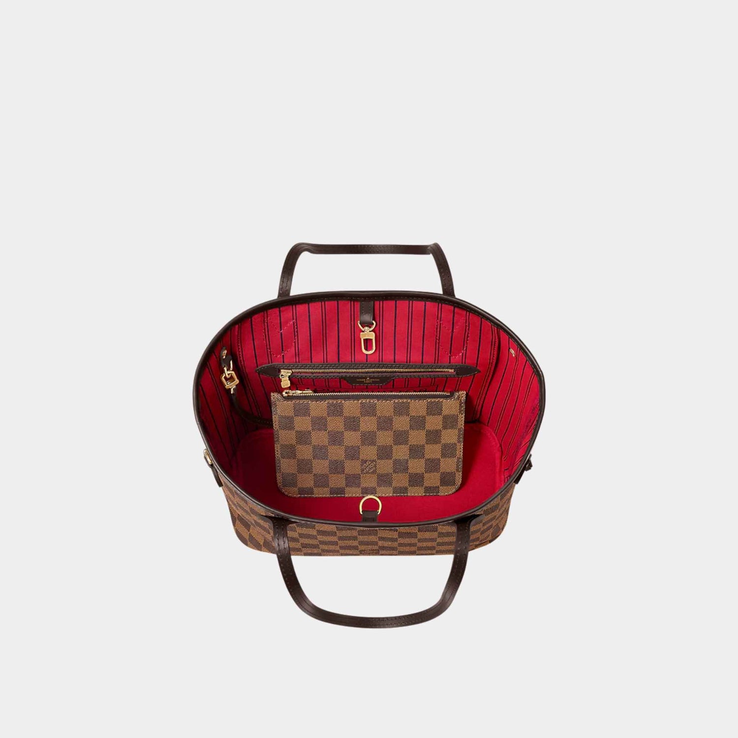 Louis Vuitton Neverfull PM Tote In Damier Ebene, Top