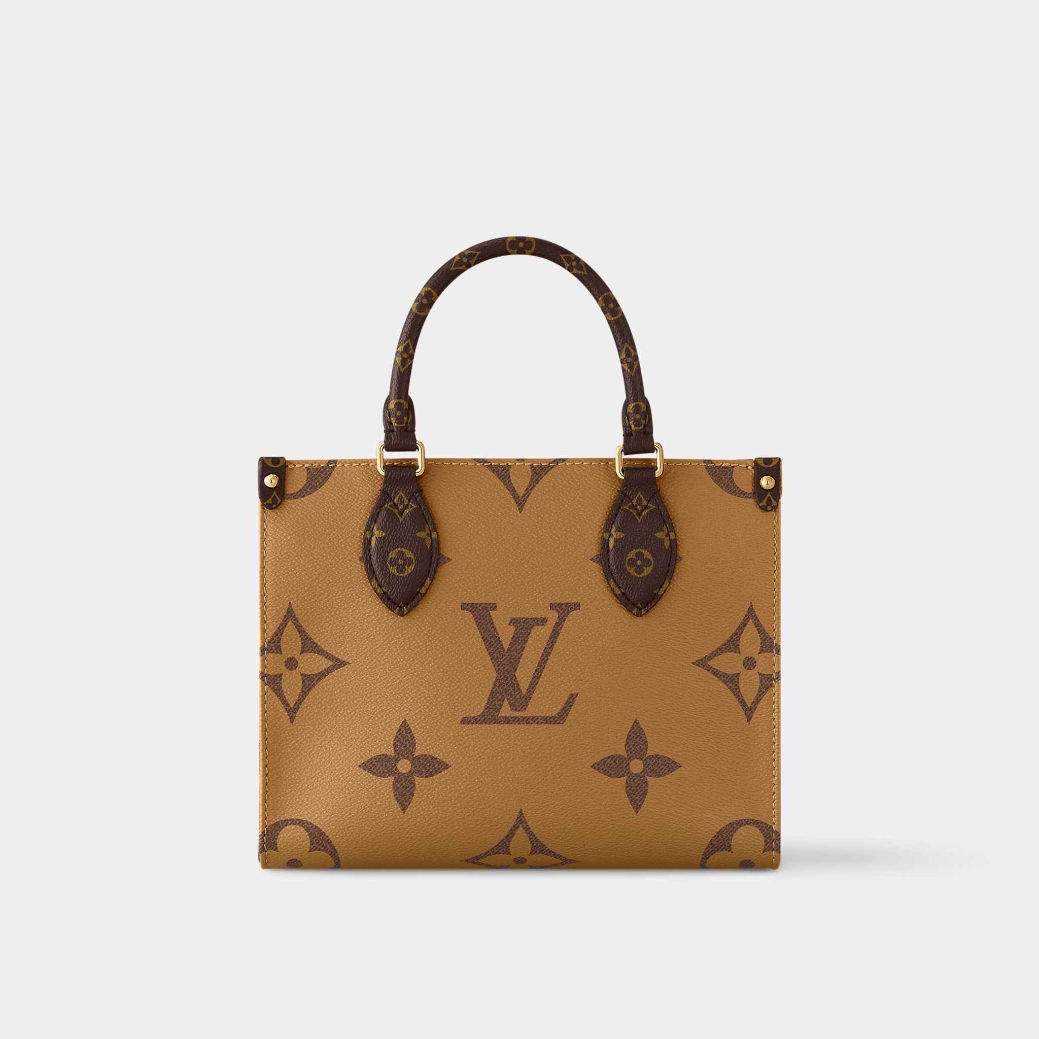 Louis Vuitton OnTheGo PM Handbag Monogram Reverse Coated Canvas, Back