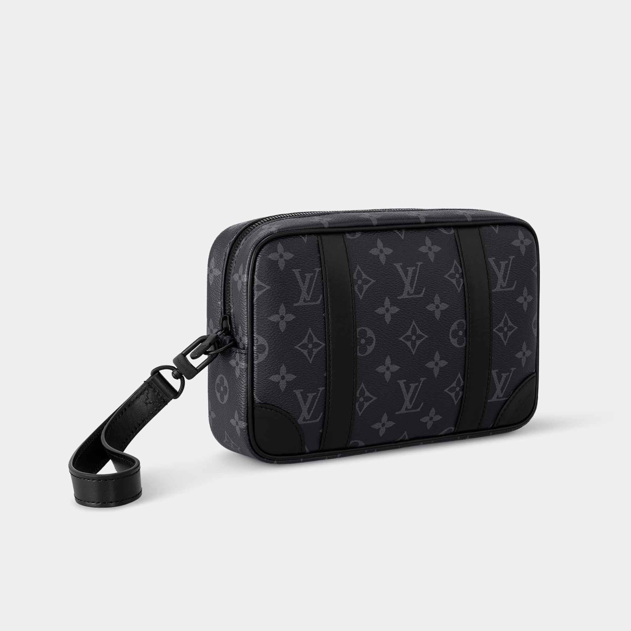 Louis Vuitton Pochette Kasai Monogram Eclipse Canvas, Side