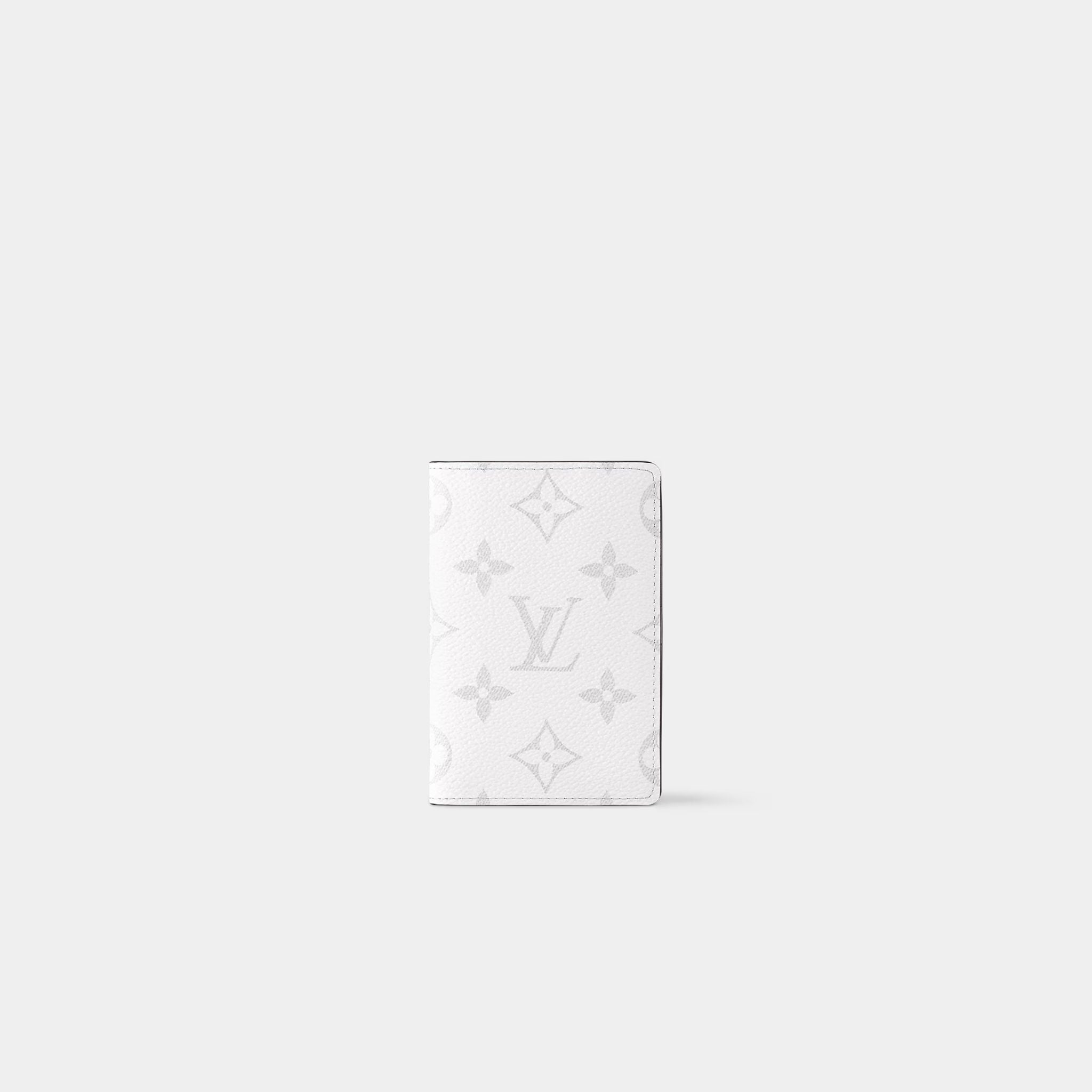 Louis Vuitton Pocket Organiser Taigarama, Optical White, Front